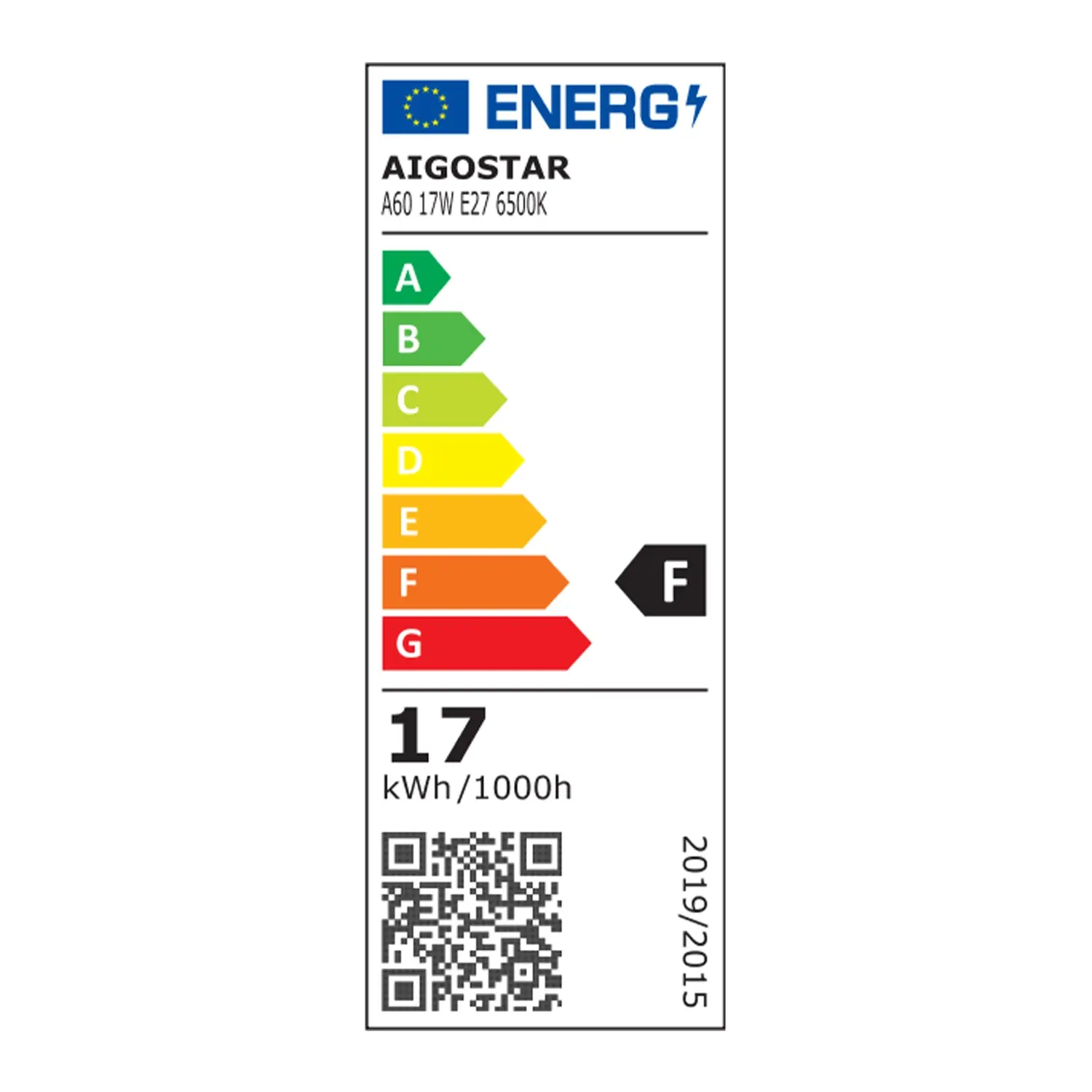 immagine lampadina led A60 bulbo classico e27 17 watt bianco freddo