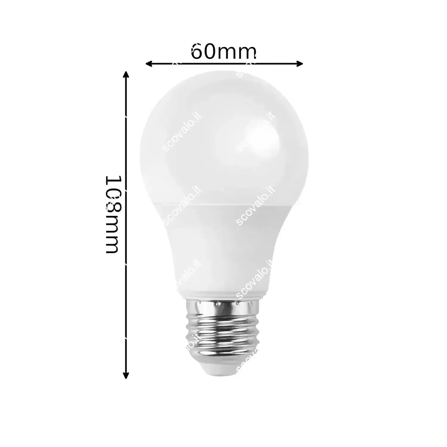 immagine lampadina led A60 bulbo classico e27 9 watt bianco caldo