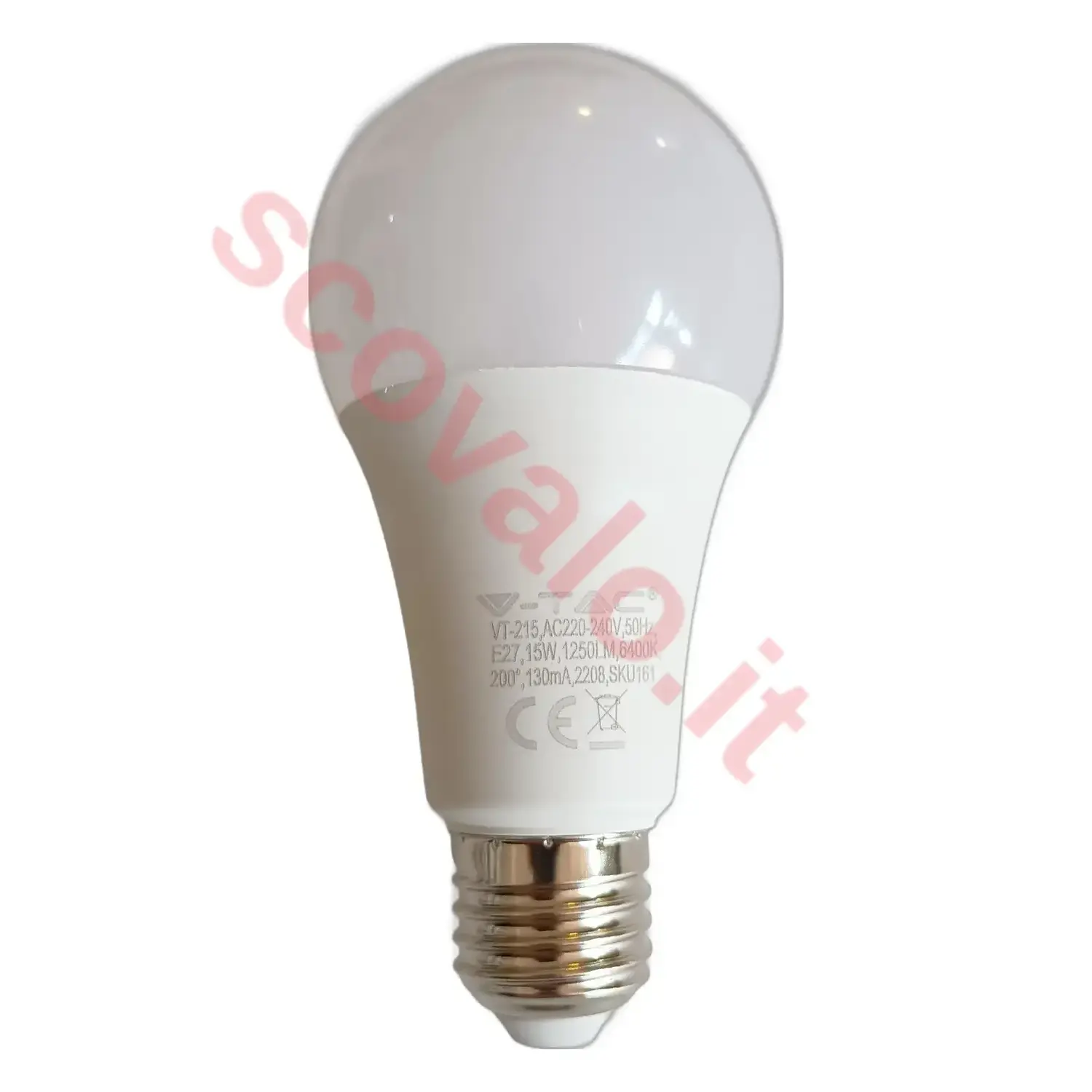 immagine lampadina led bulbo classico chip samsung A65 e27 15 watt bianco freddo