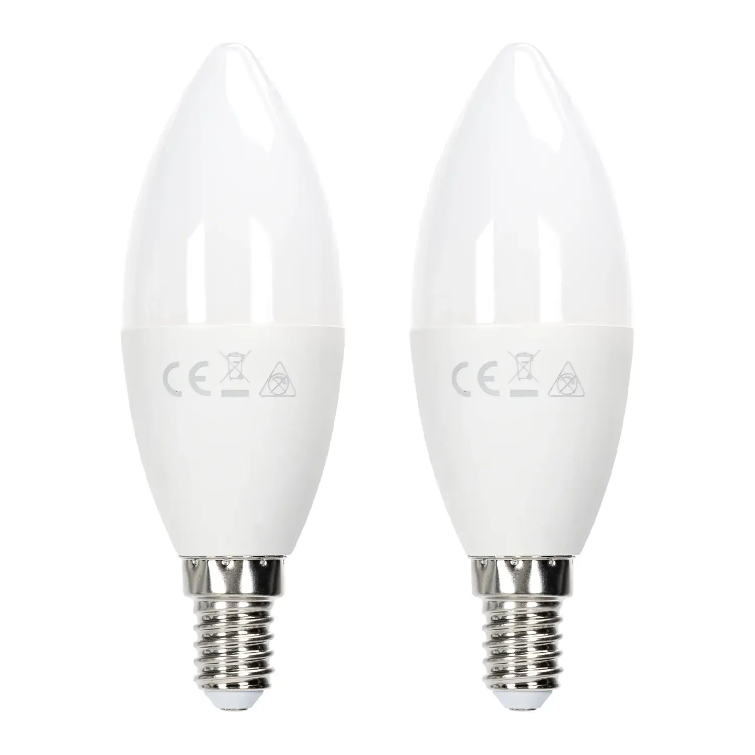 immagine del prodotto lampadina led C37 e14 11 watt bianco naturale 2 pezzi scatola cartone