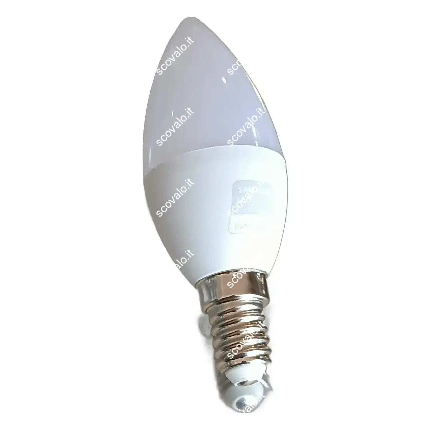 immagine lampadina led candela oliva chip samsung e14 5,50 watt bianco freddo