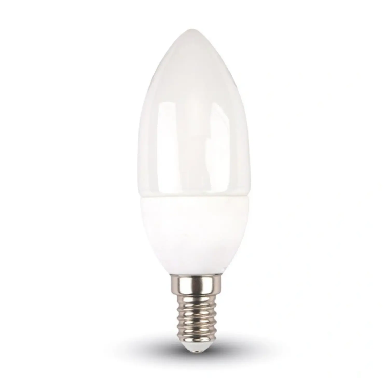 immagine del prodotto lampadina led candela oliva chip samsung e14 5,50 watt bianco freddo