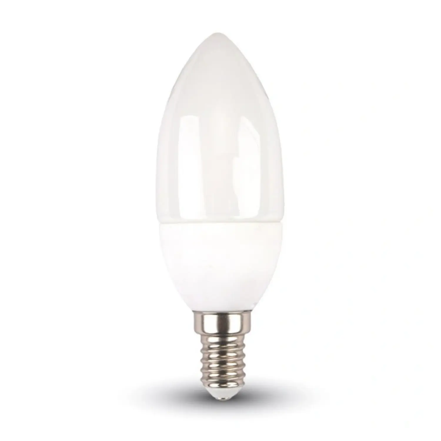 immagine lampadina led candela oliva chip samsung e14 5,50 watt bianco freddo