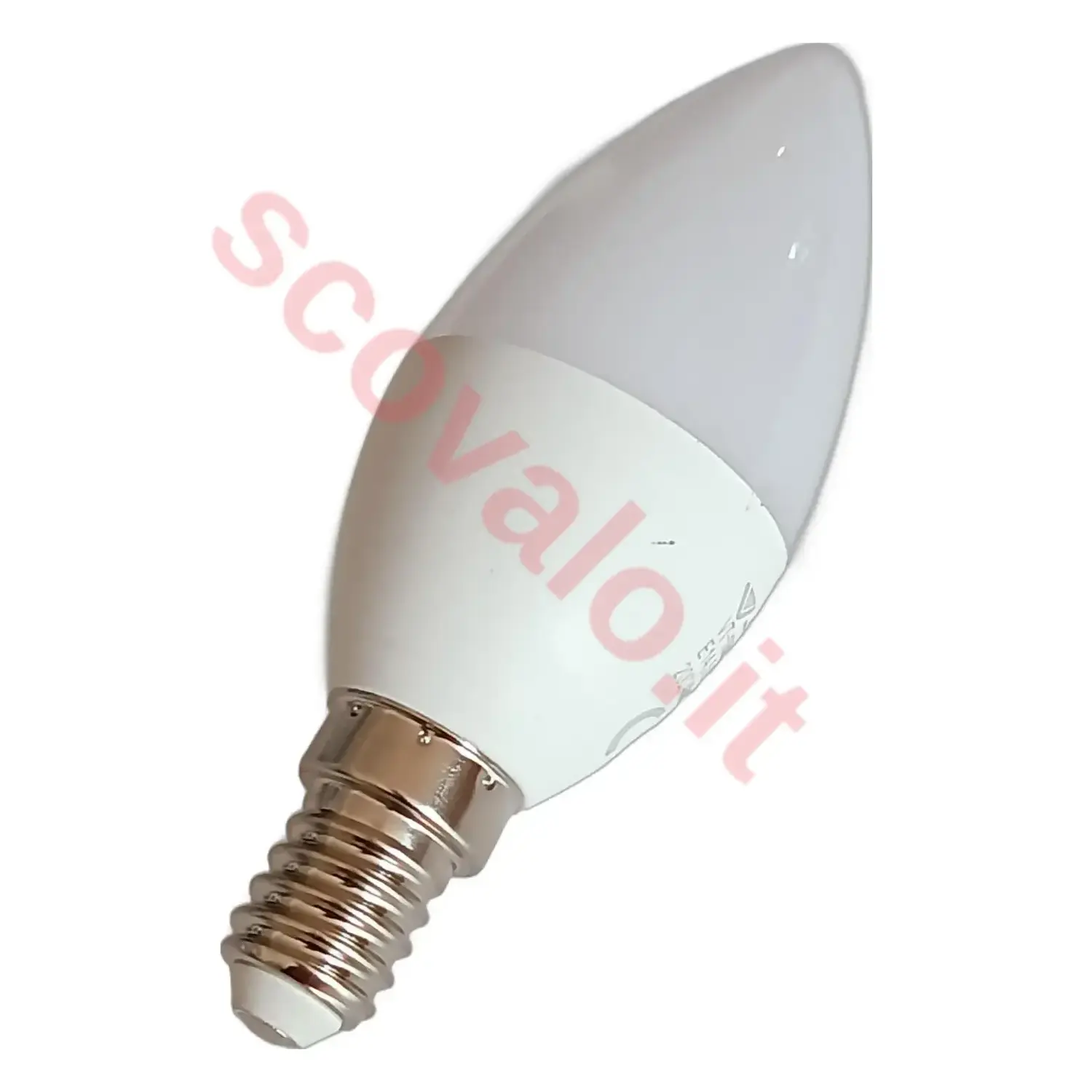 immagine lampadina led candela oliva e14 5,50 watt bianco freddo