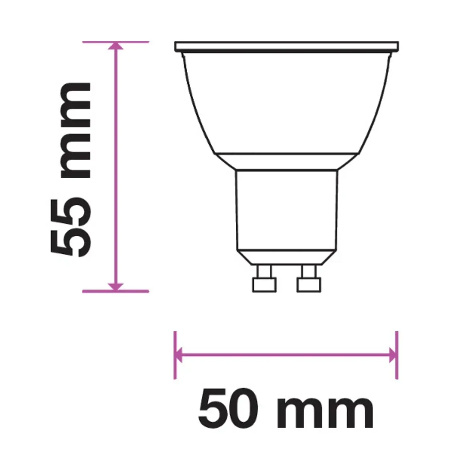 immagine lampadina led chip samsung gu10 8 watt bianco freddo