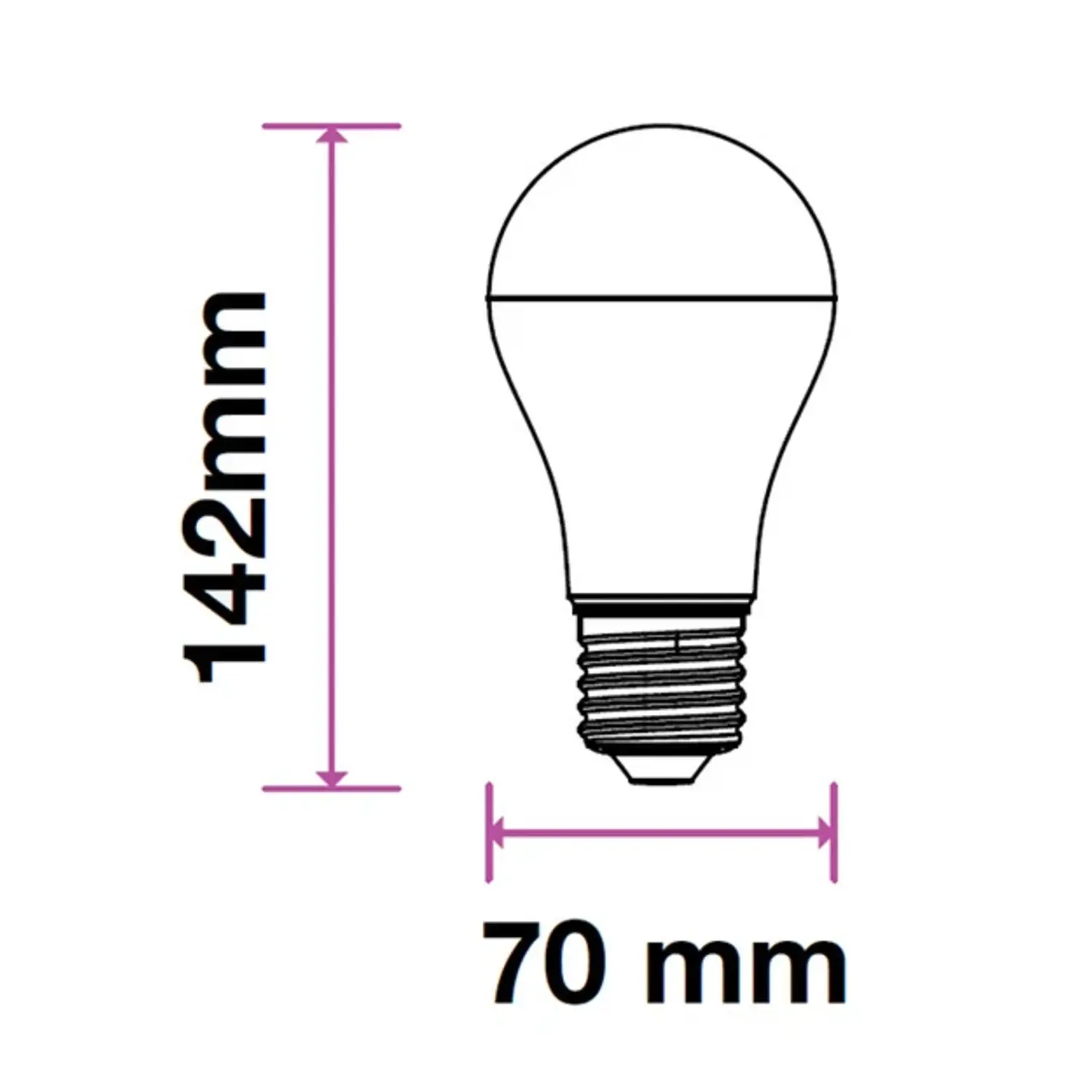 immagine lampadina led emergenza A60 con batteria e27 9 watt bianco freddo