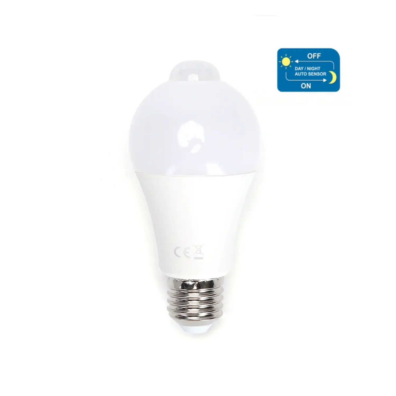 immagine lampadina led sensore di movimento infrarossi e27 12 watt bianco freddo