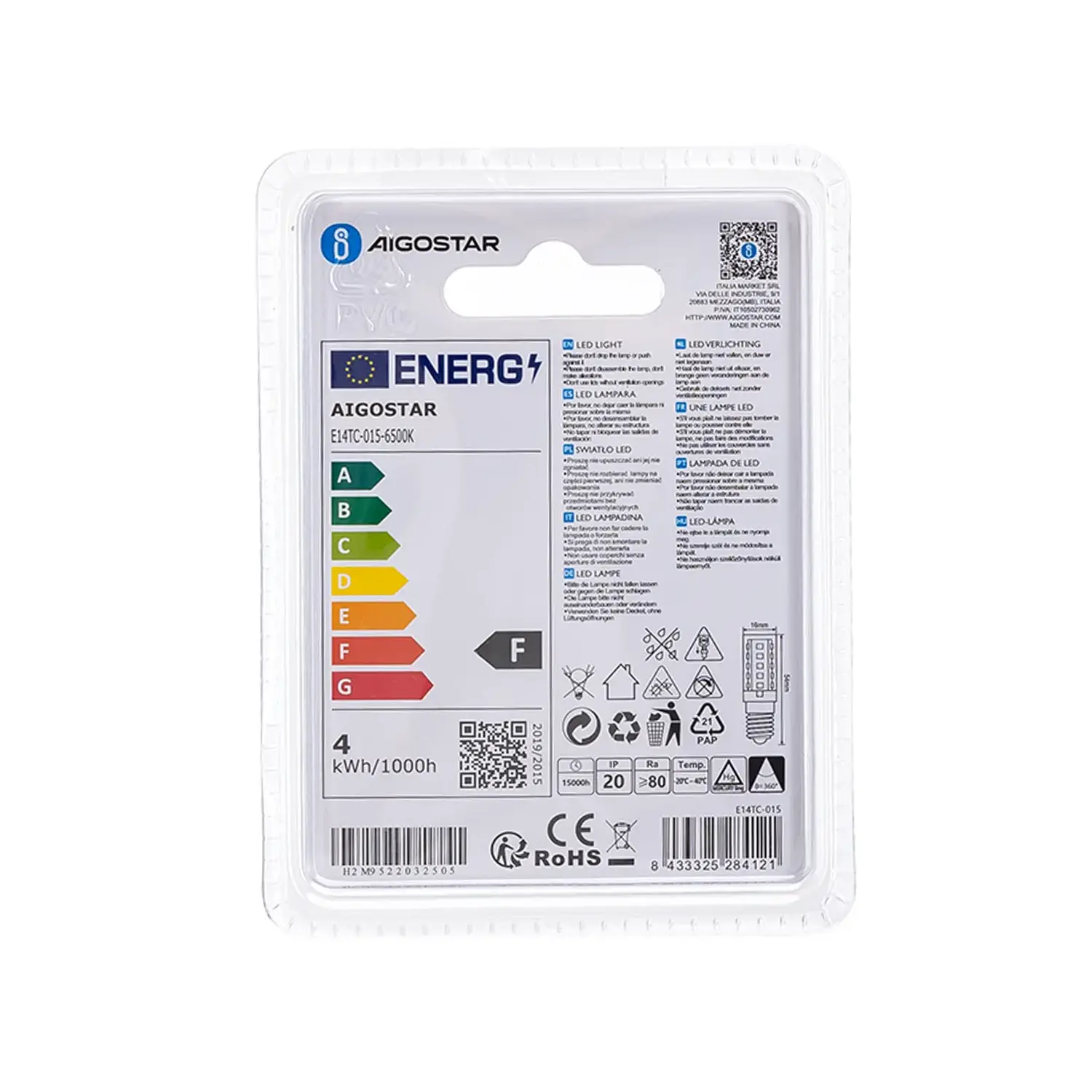 immagine Lampadina led E14 3.5W 6500k mini