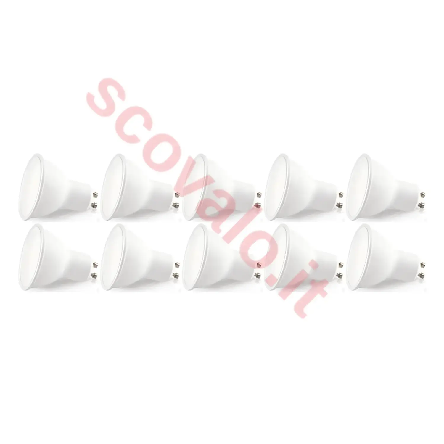 immagine Lampadina LED GU10 1W 4000K Bianco Naturale 10 Pezzi Spot 50x56mm