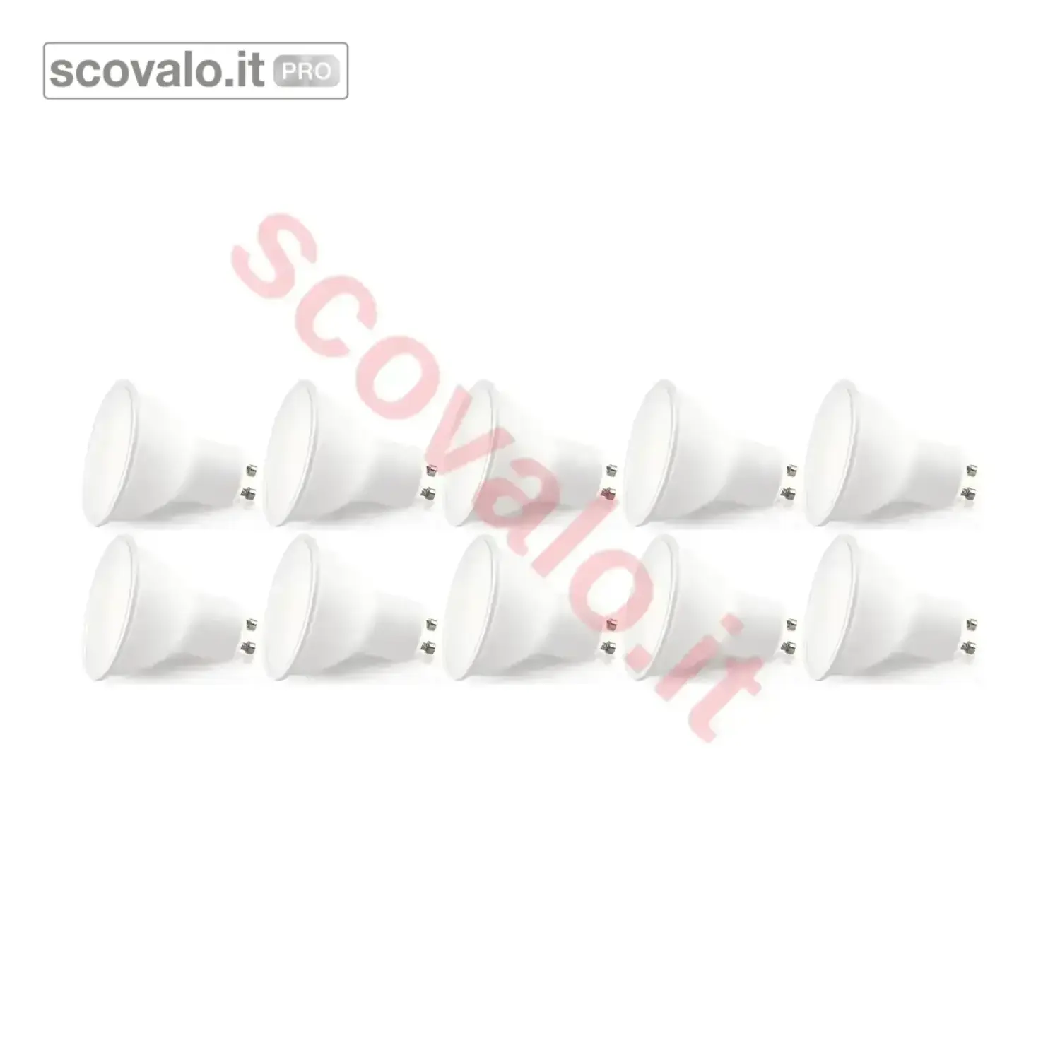 immagine del prodotto Lampadina LED GU10 1W 4000K Bianco Naturale 10 Pezzi Spot 50x56mm