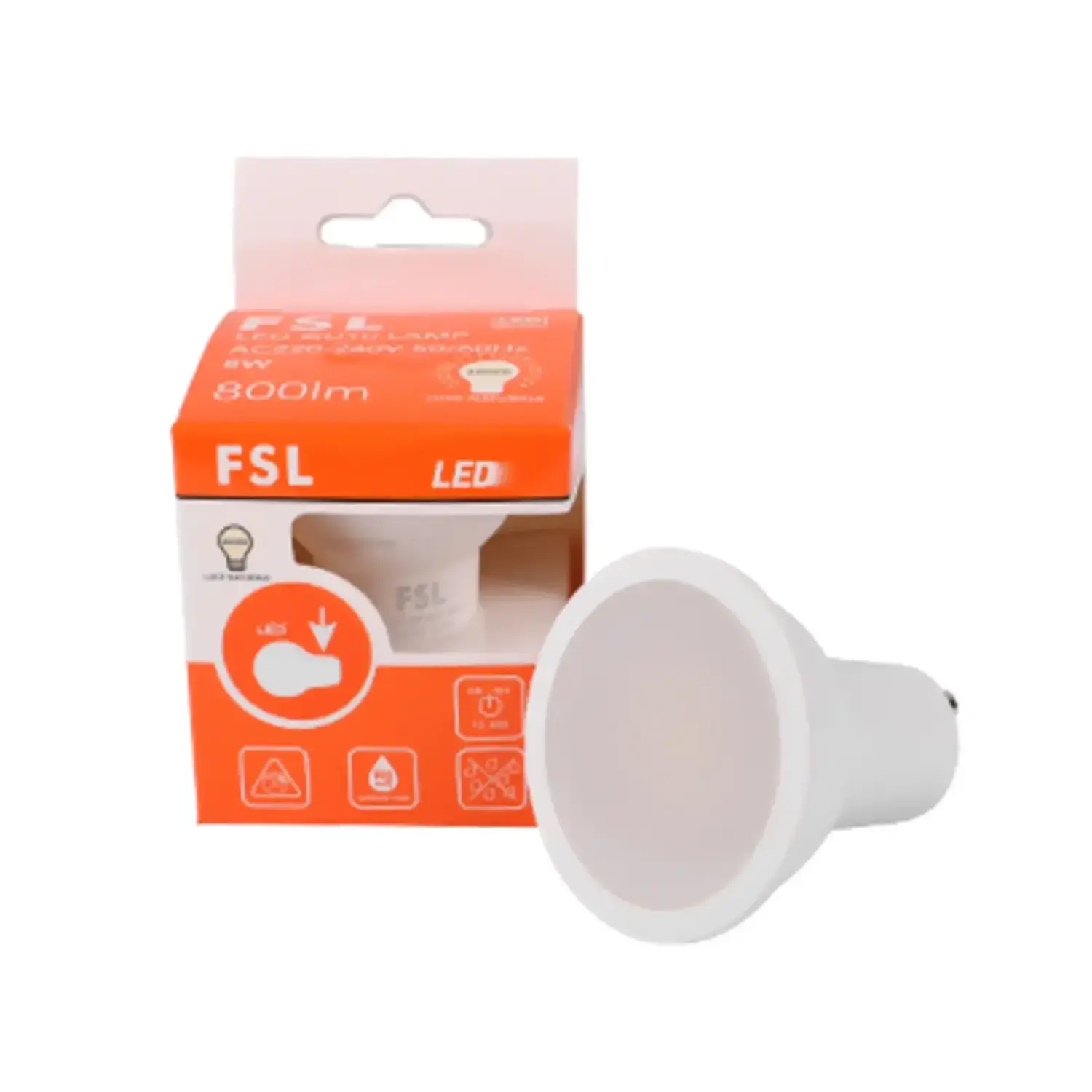 immagine lampadina led faretto spot 230v gu10 6 watt bianco caldo