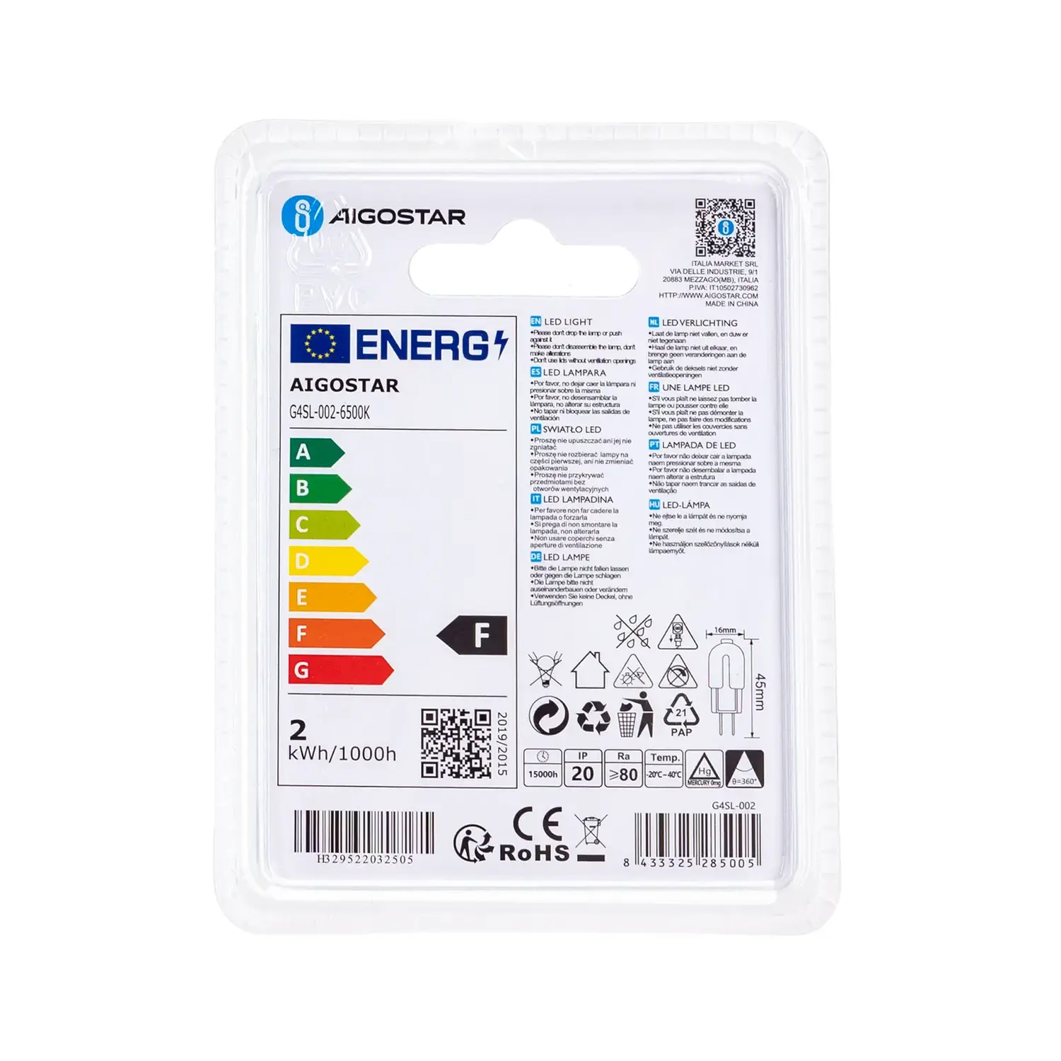 immagine Lampadina led 1,70 watt bianco freddo