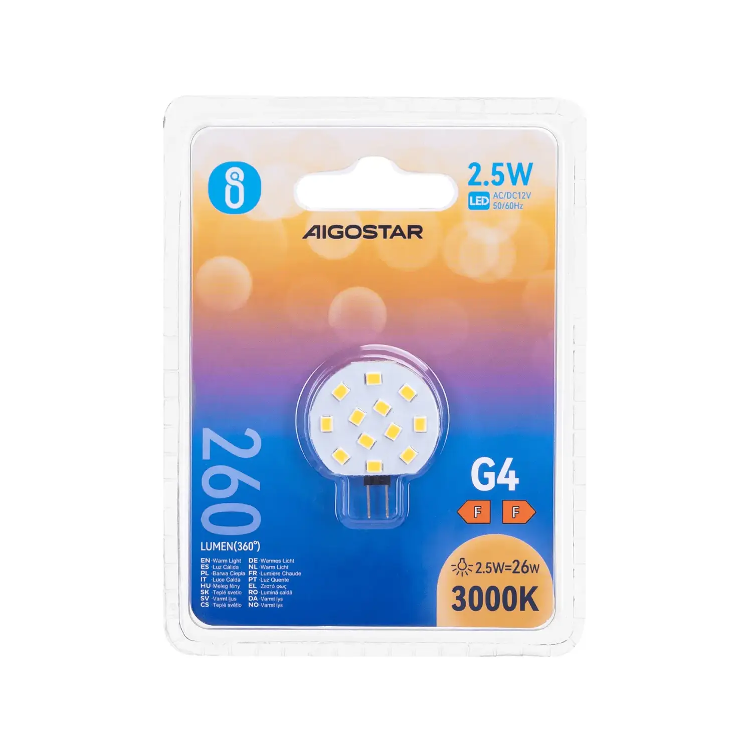 immagine Lampadina led g4 2,50 watt bianco caldo