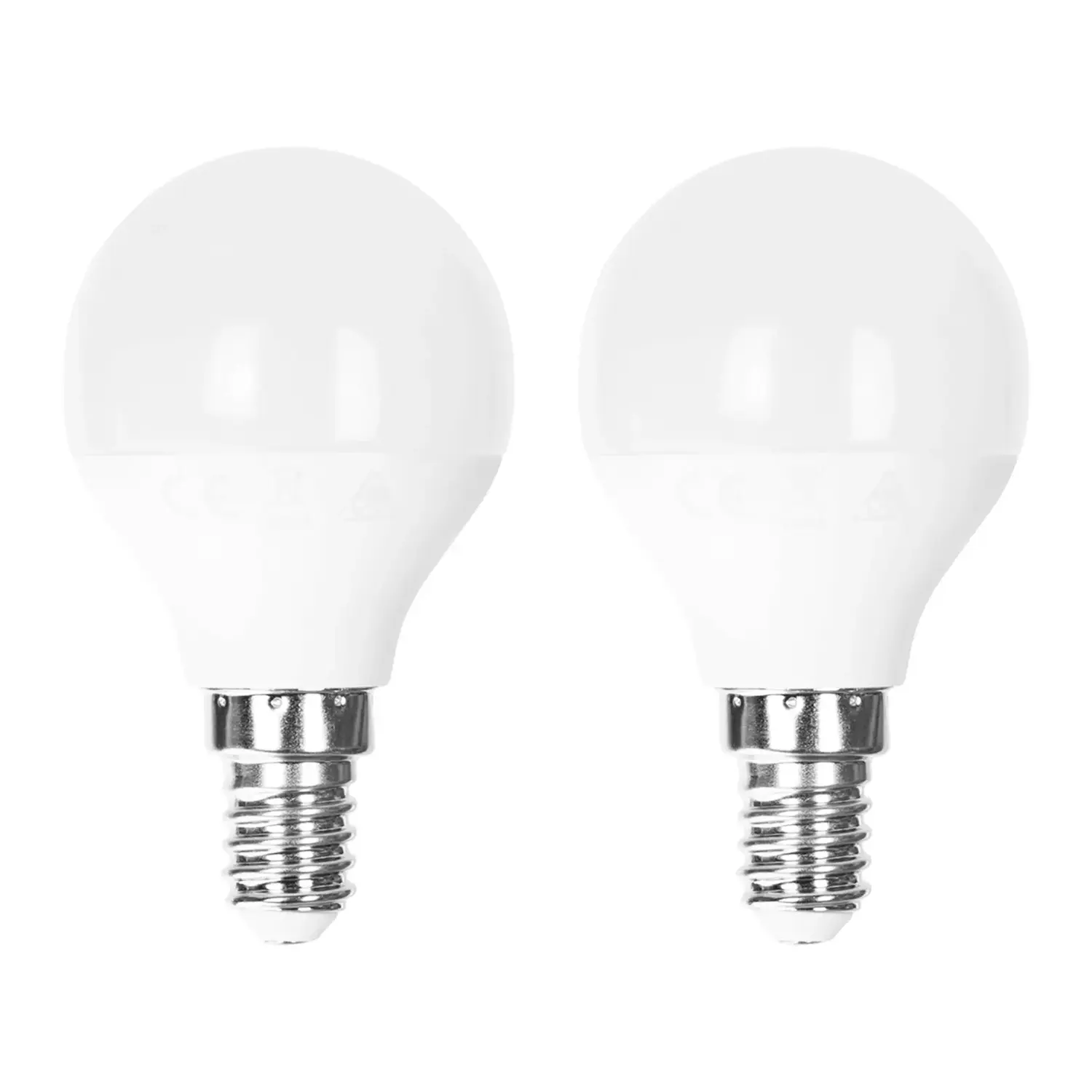 immagine del prodotto lampadina led G45 e14 8 watt bianco freddo 2 pezzi
