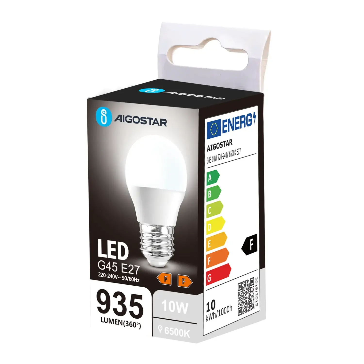 immagine lampadina led G45 E27 10W 6500K mini bulbo globo