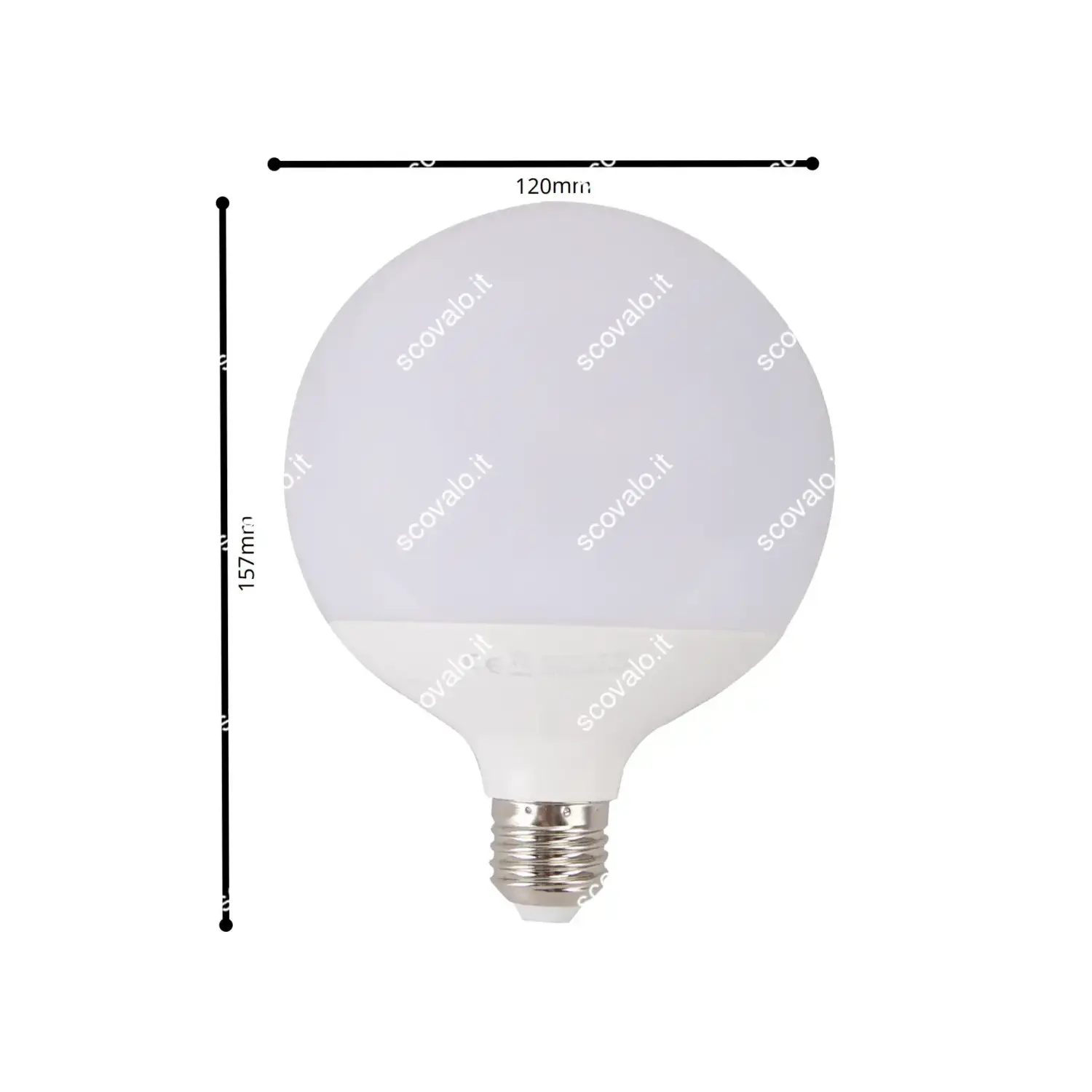 immagine lampadina led globo lampadario A120 e27 20 watt bianco freddo