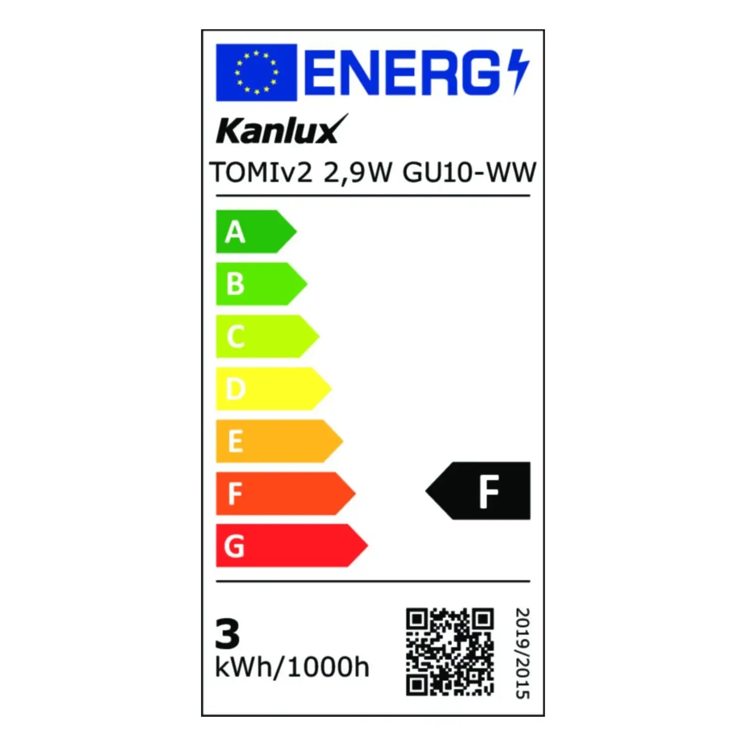 immagine lampadina led lampada tomi faretti gu10 2,90 watt bianco caldo
