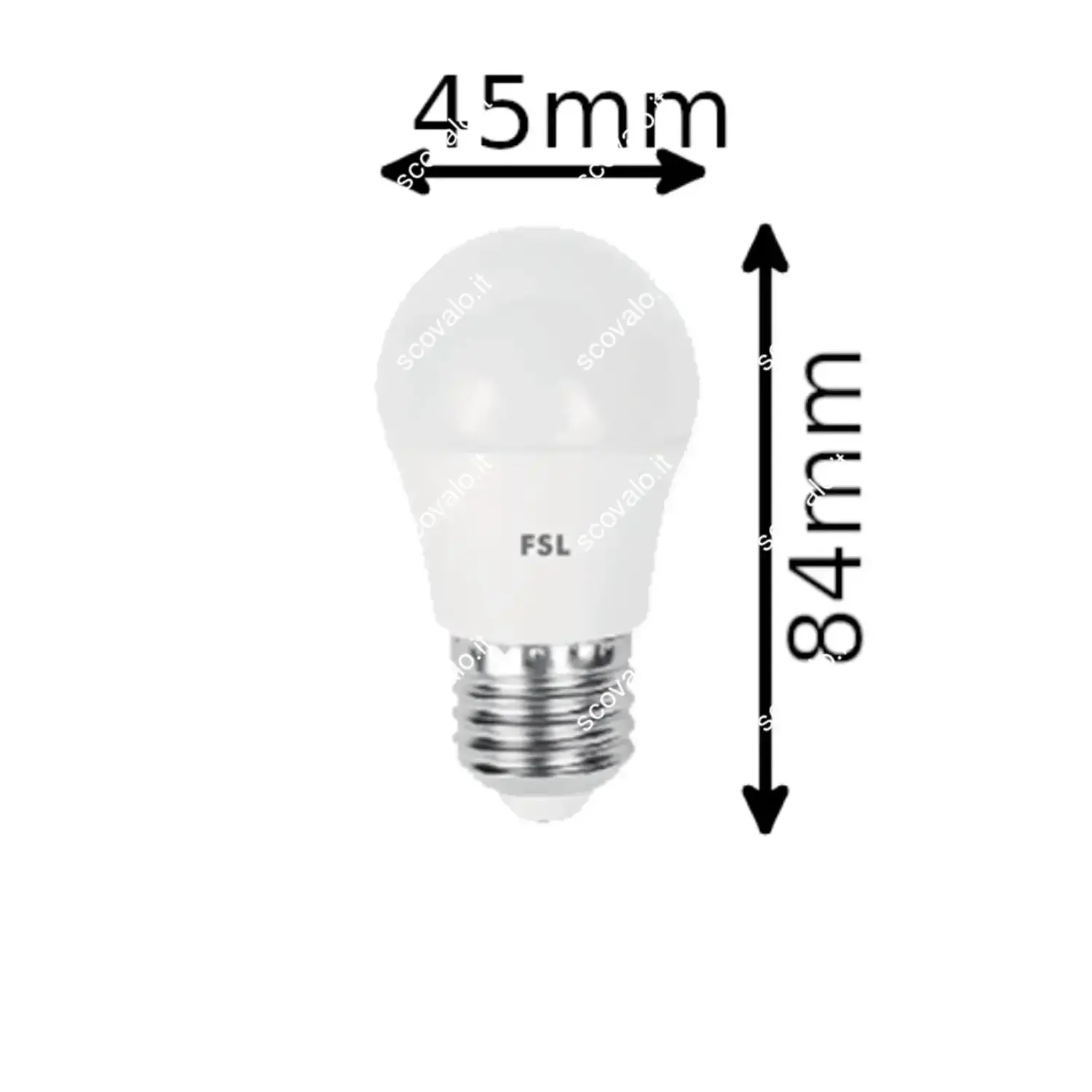 immagine lampadina led mini globo g45 e27 5,50 watt bianco naturale