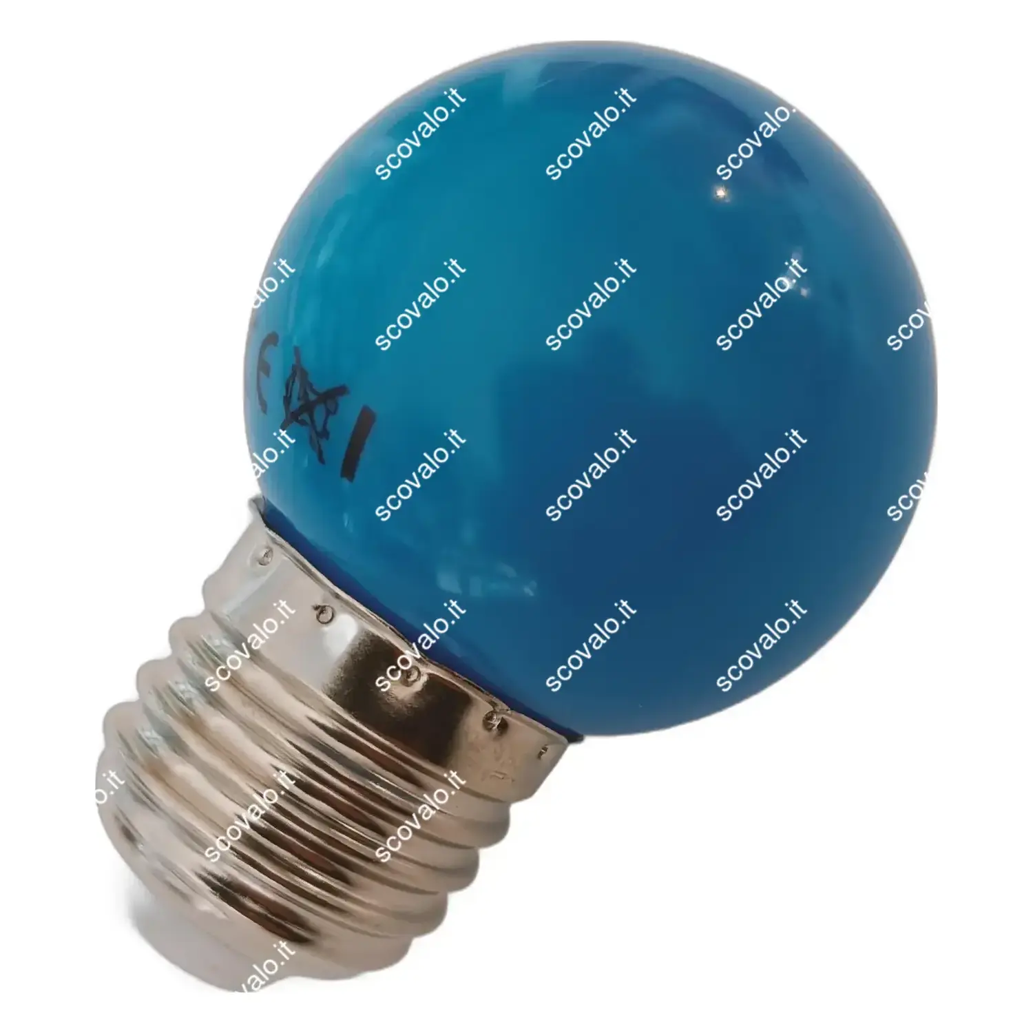 immagine lampadina led mini globo per catena luminosa led 230v e27 1 watt blu