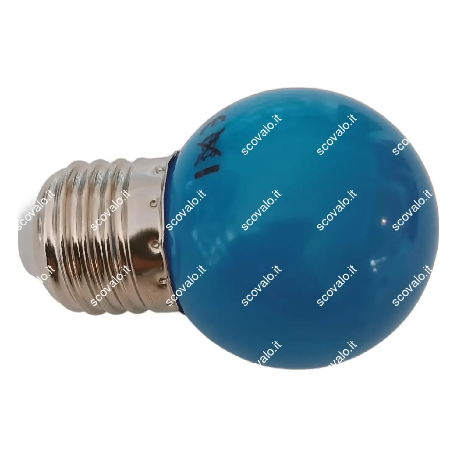 immagine lampadina led mini globo per catena luminosa led 230v e27 1 watt blu