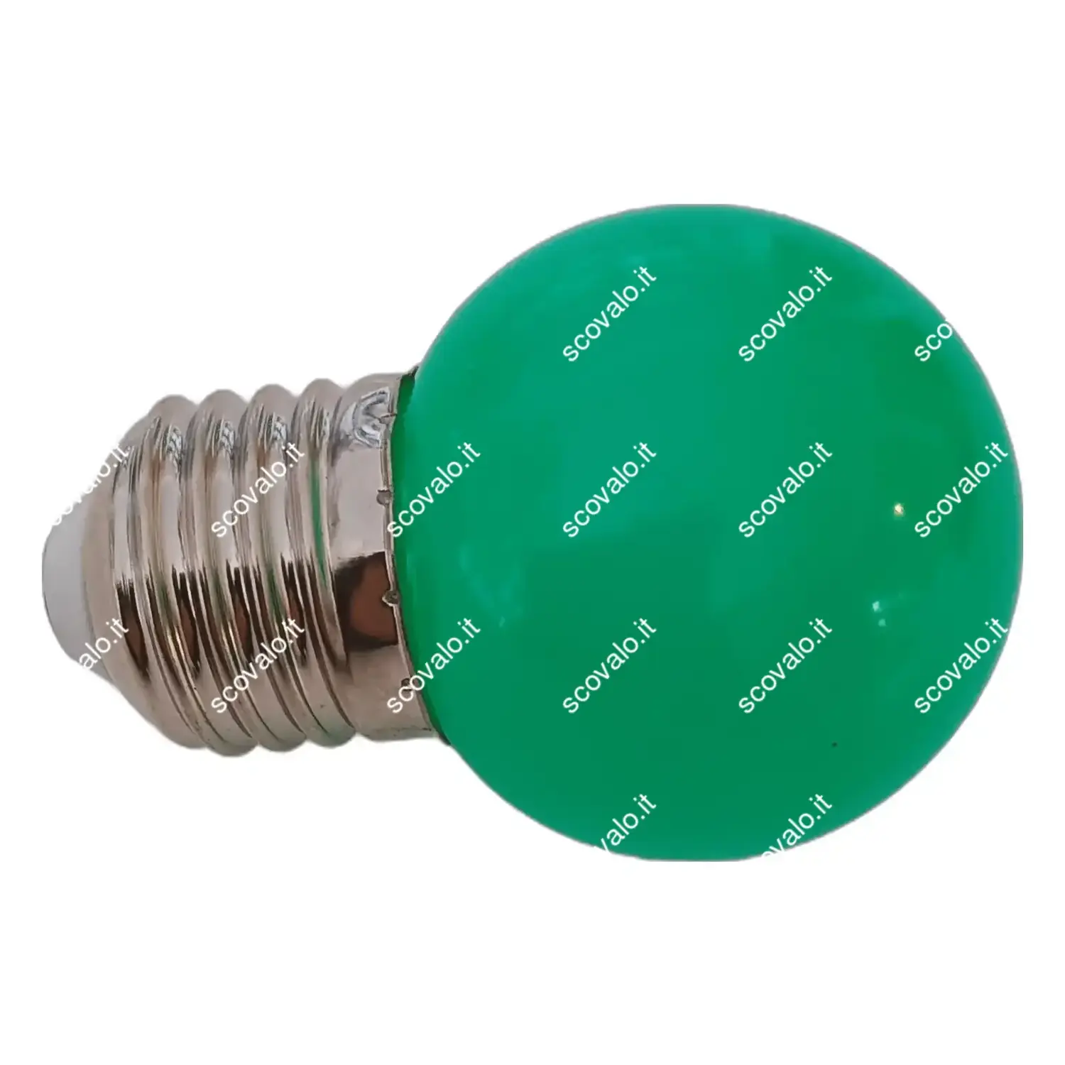 immagine lampadina led mini globo per catena luminosa led 230v e27 1 watt luce verde