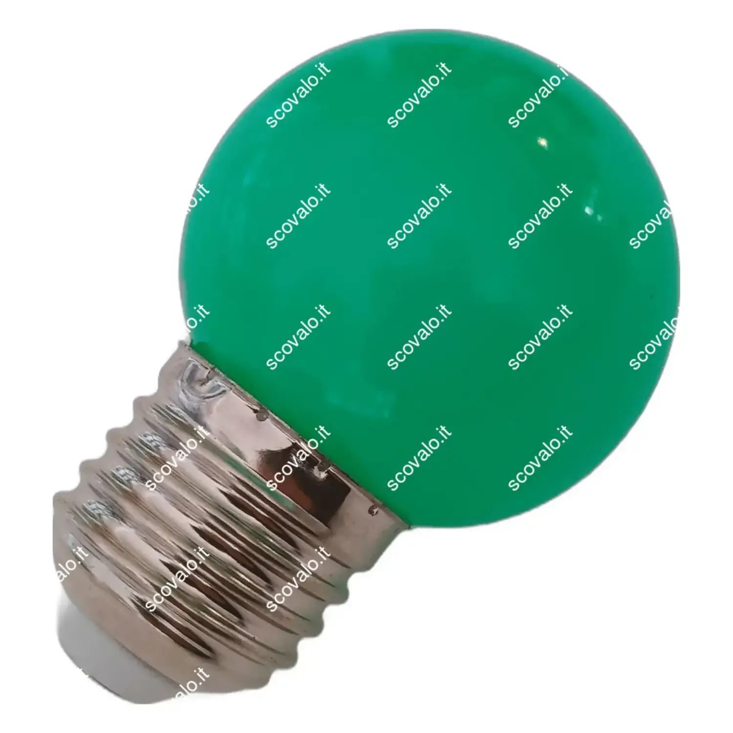 immagine lampadina led mini globo per catena luminosa led 230v e27 1 watt luce verde