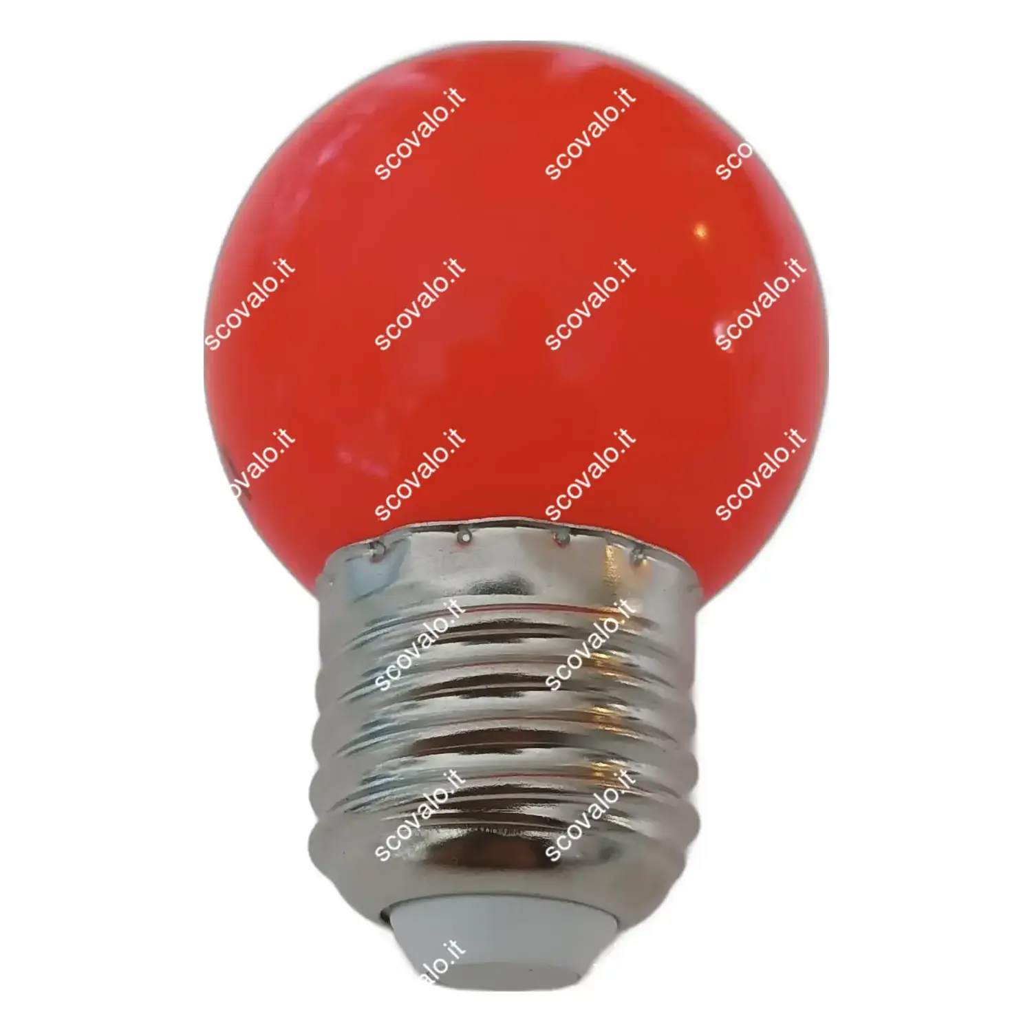 immagine lampadina led mini globo per catena luminosa led 230v e27 1 watt luce rossa