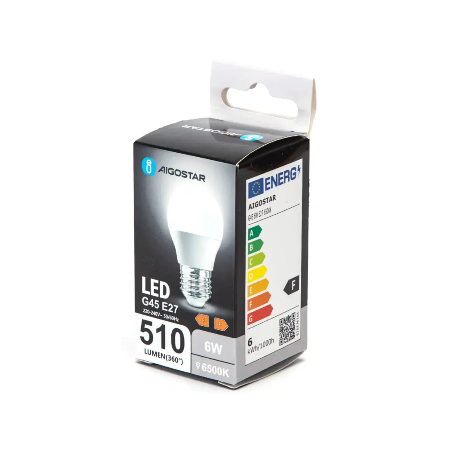 immagine del prodotto lampadina led miniglobo G45 e27 6 watt bianco freddo