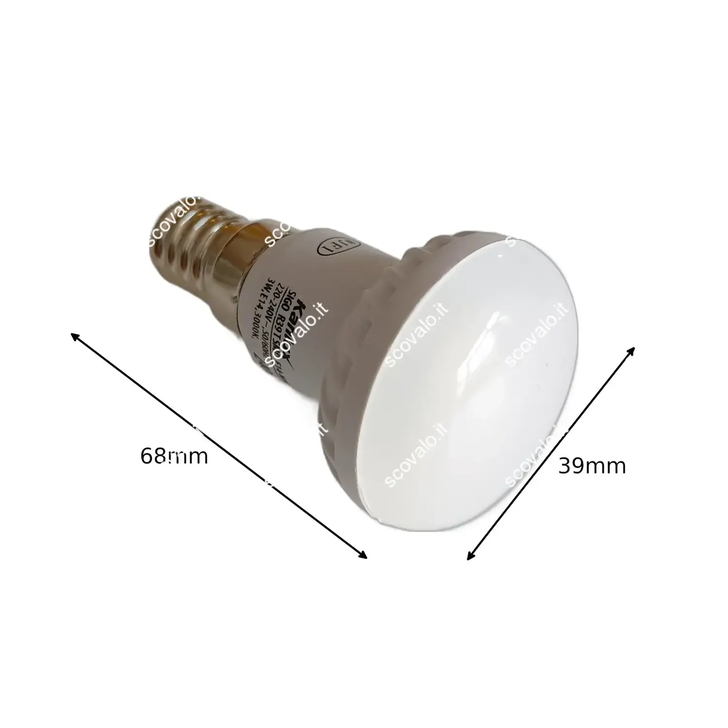 immagine lampadina led R39 spot porta faretto e14 3 watt bianco caldo