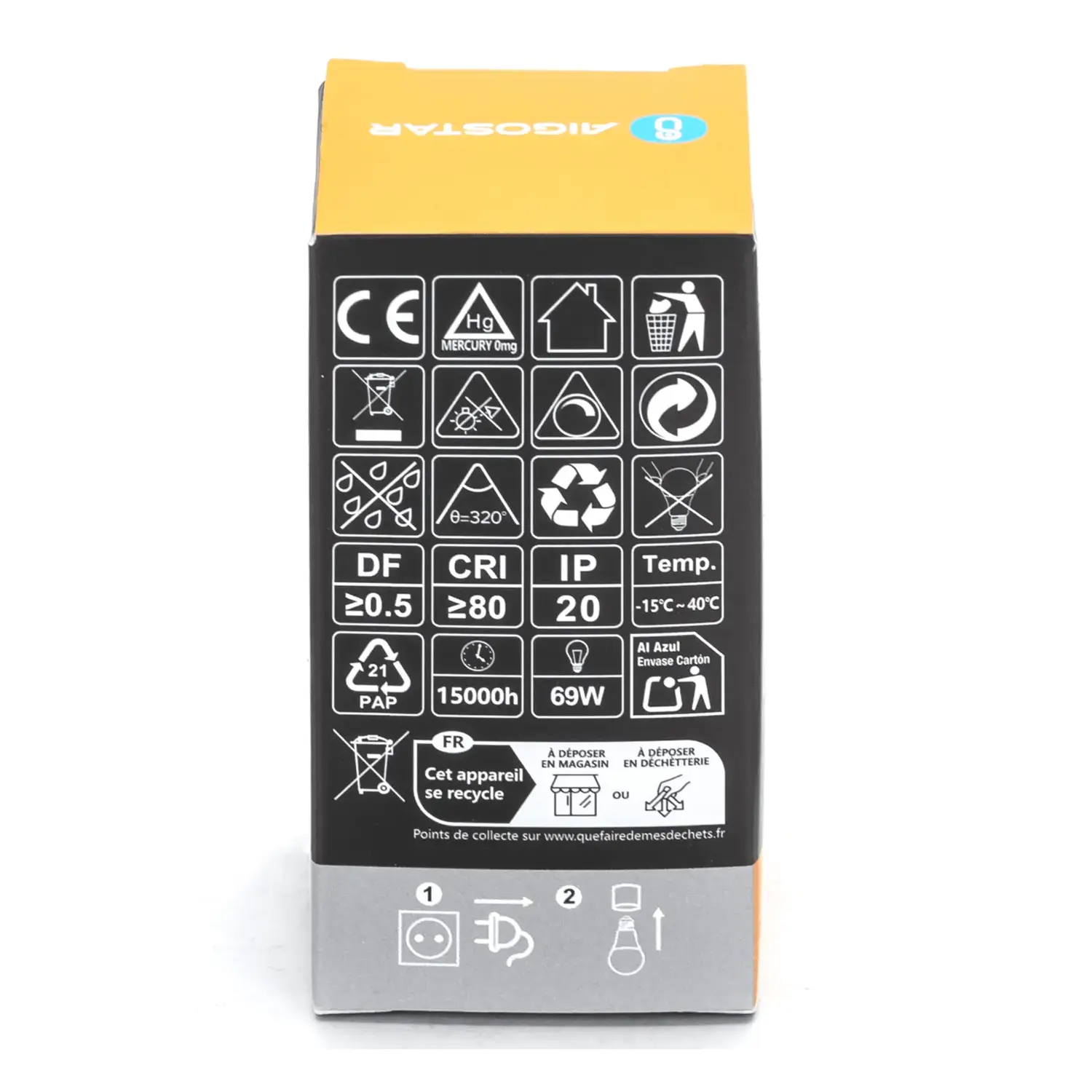 immagine Lampadina led dimmerabile r7s 8 watt bianco caldo scatola cartone 78 mm