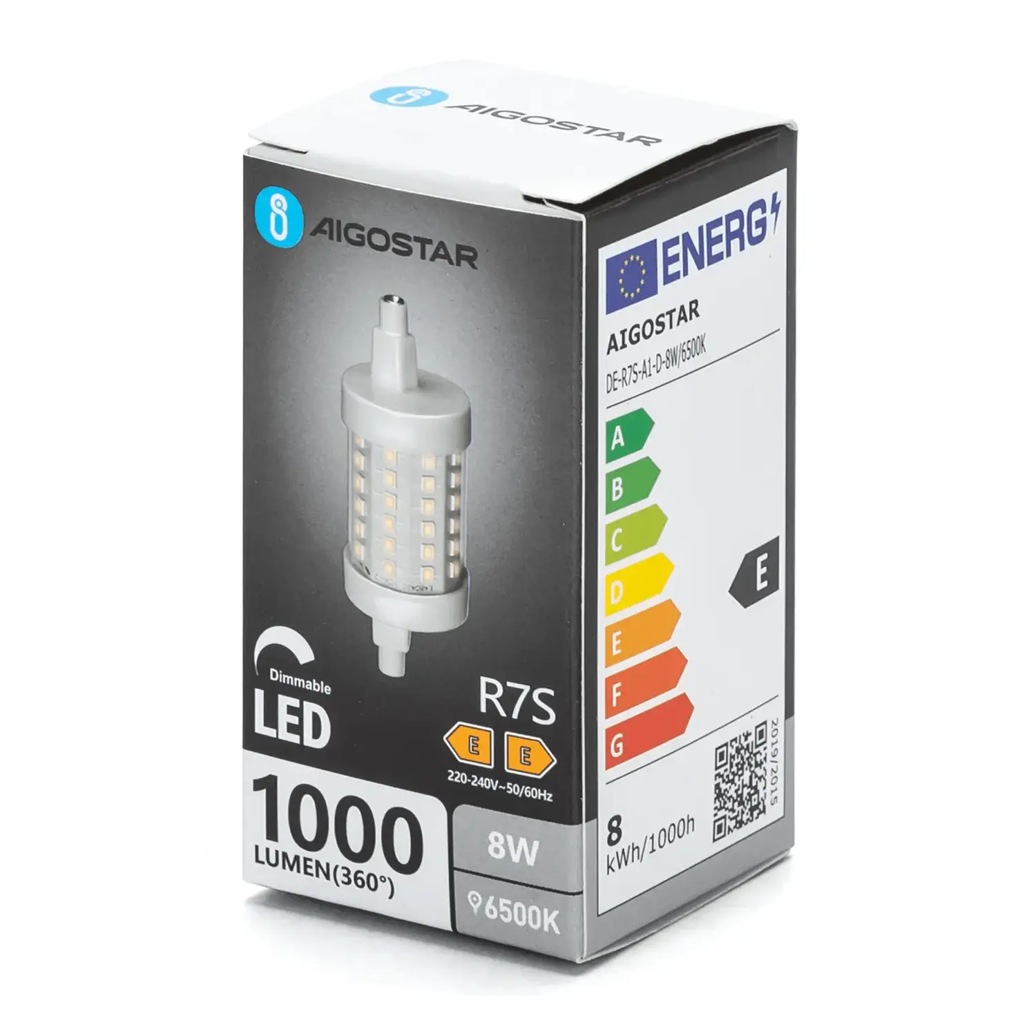 immagine Lampadina led dimmerabile r7s 8 watt bianco freddo scatola cartone 78 mm