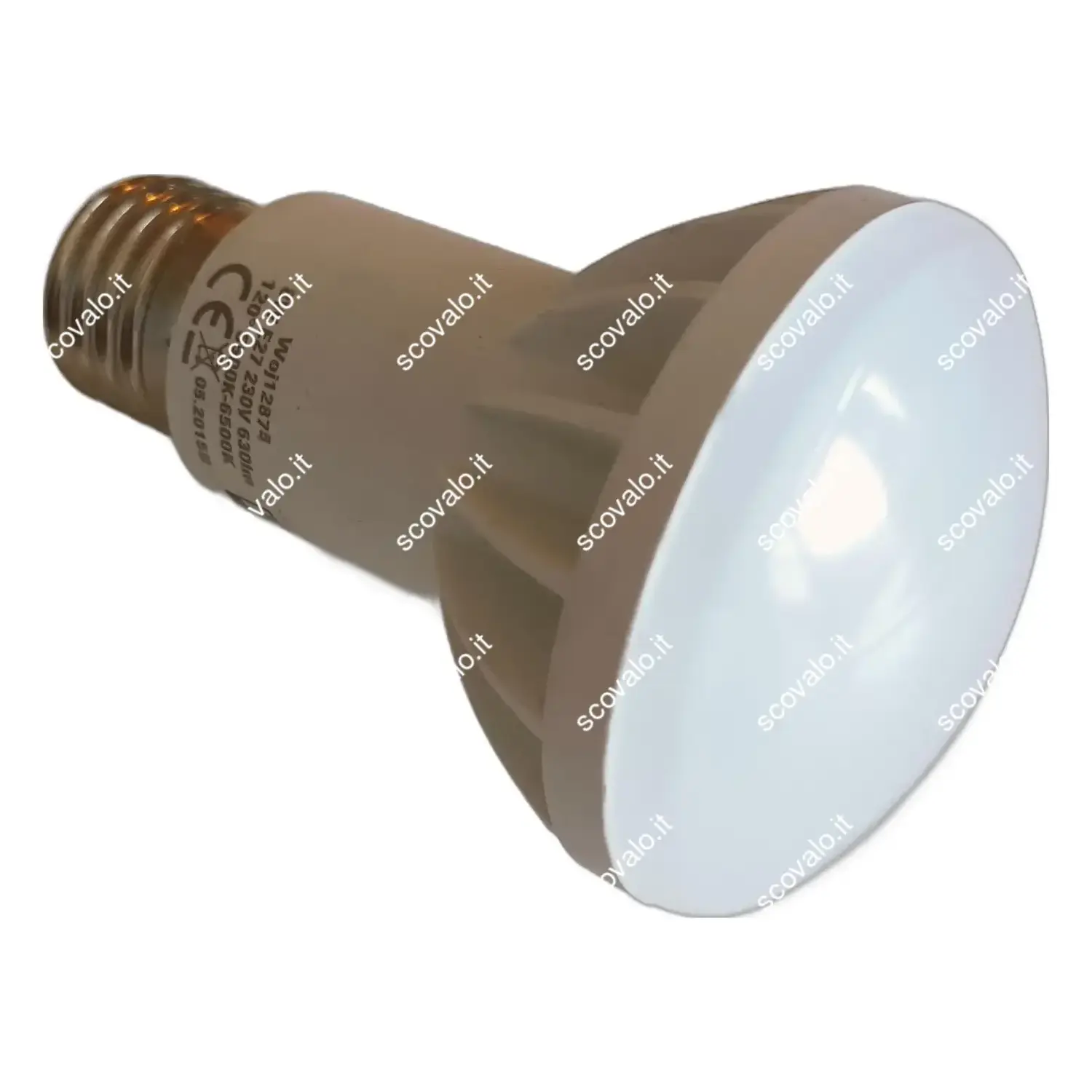 immagine lampadina led spot r63 faretto incasso e27 8 watt bianco freddo