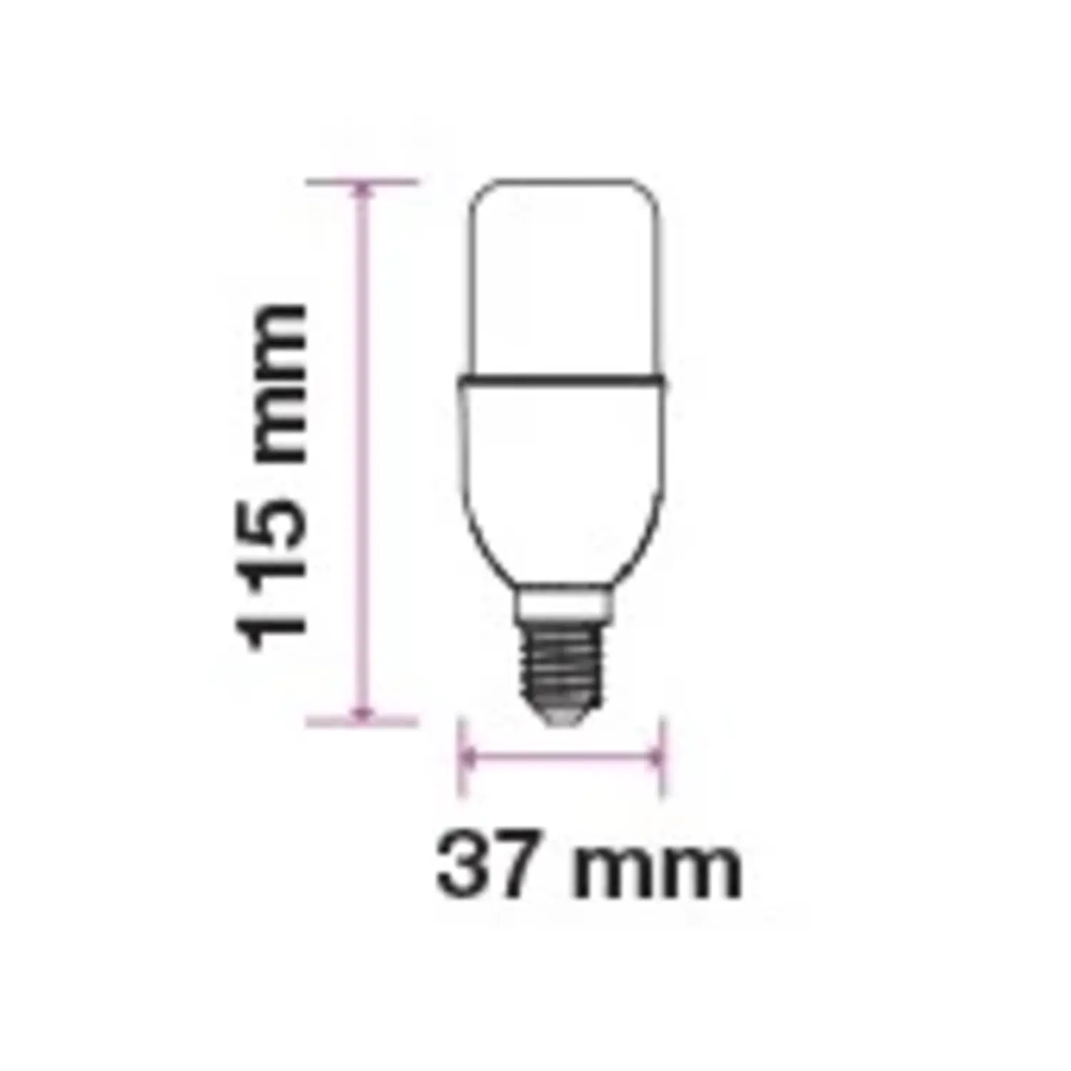 immagine lampadina led t37 e14 9 watt bianco caldo