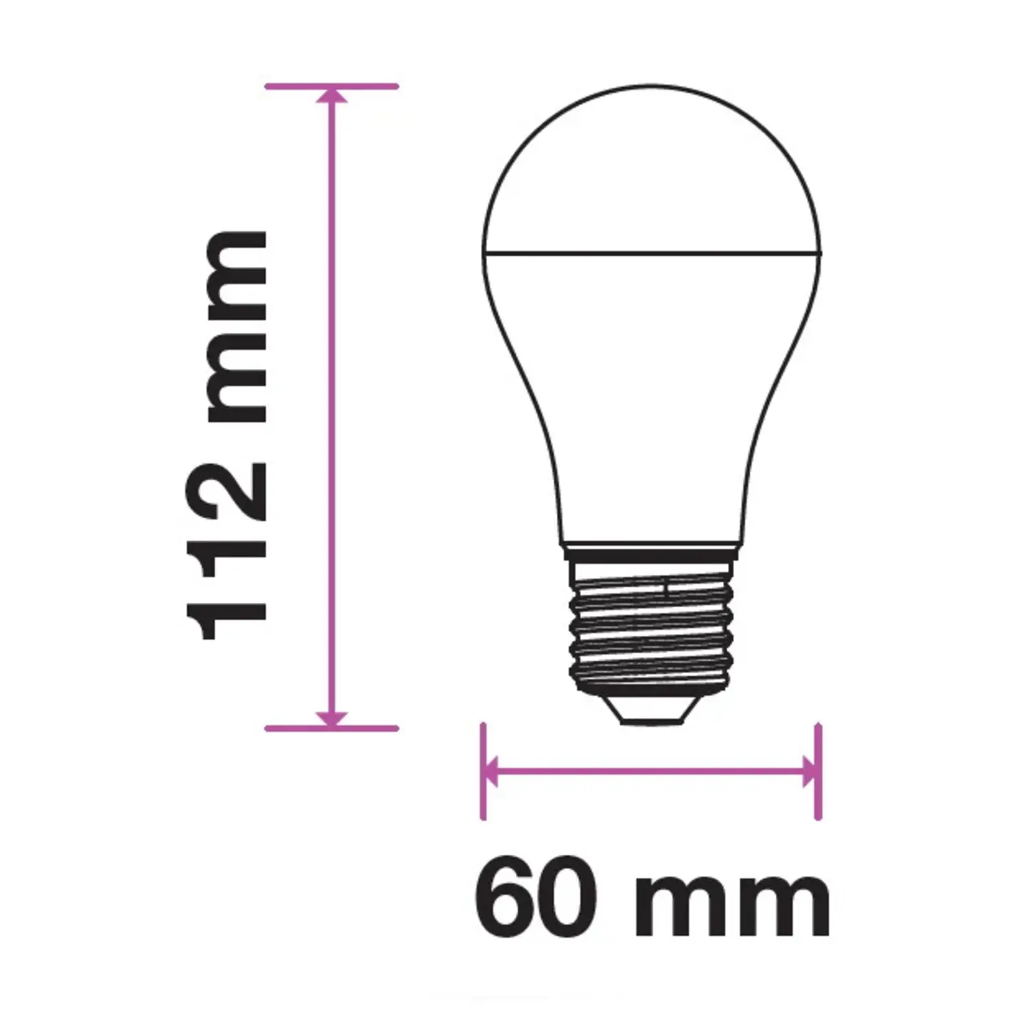 immagine lampadina led bulbo classico e27 9 watt bianco naturale