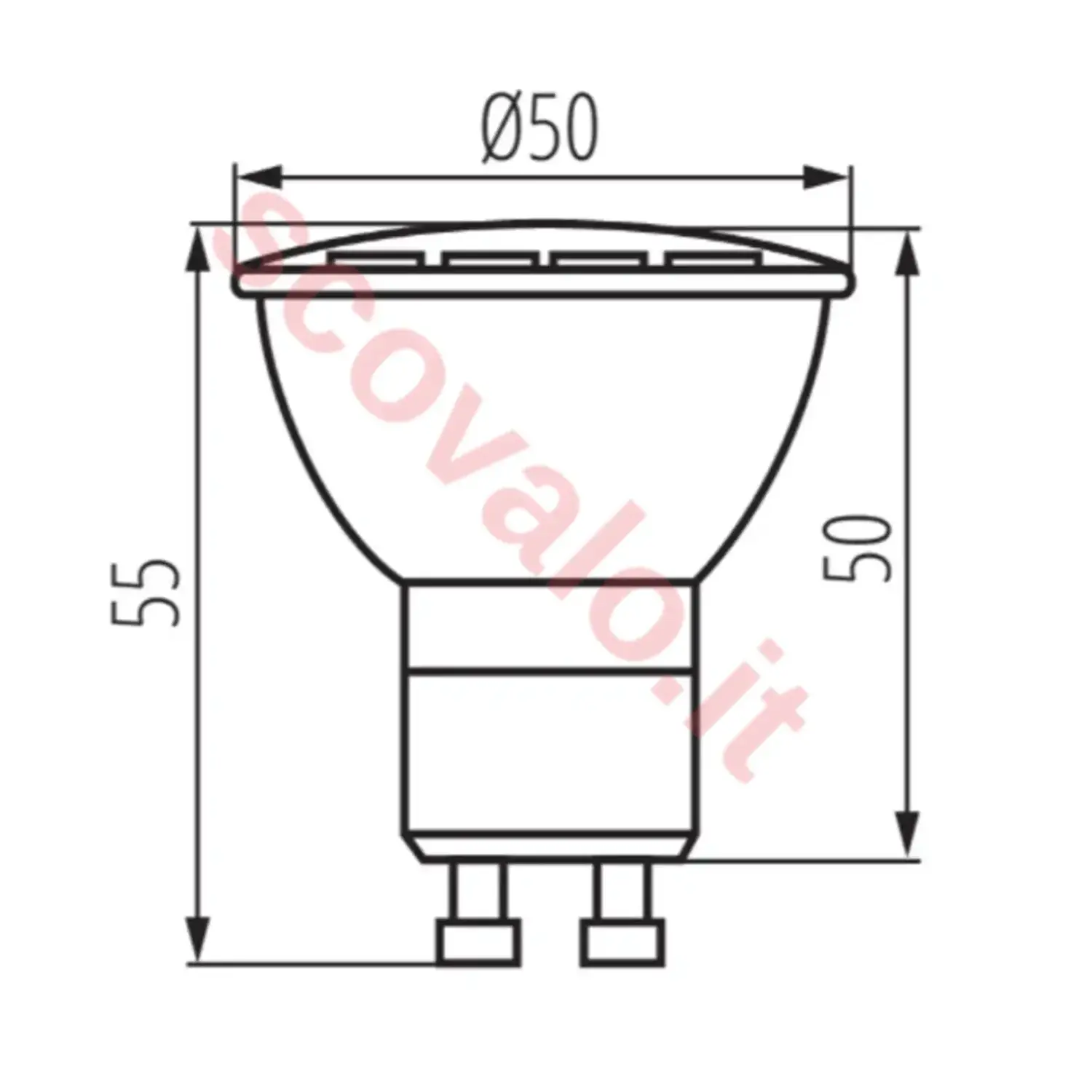 immagine lampadina led tedi ceramica gu10 9 watt bianco naturale