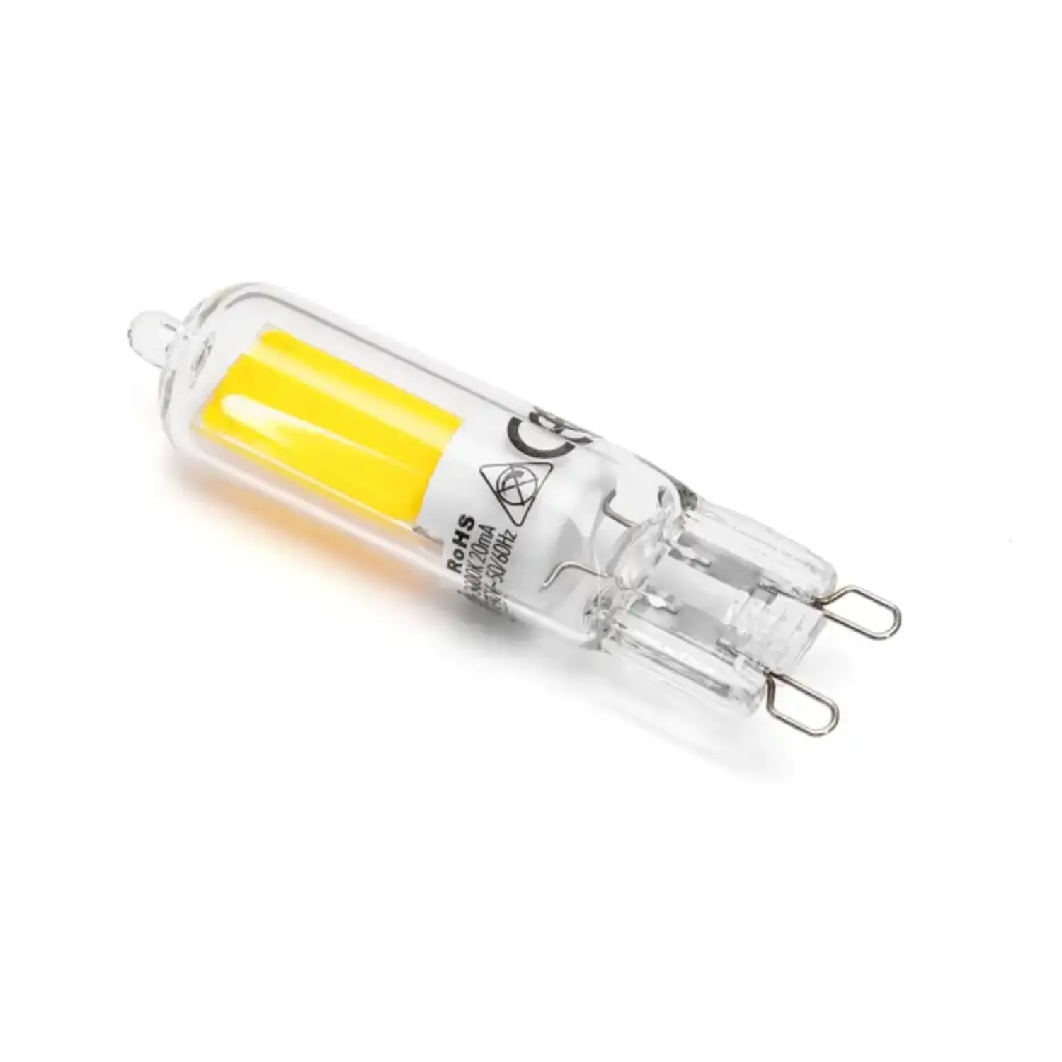 immagine lampadina led vetro cob trasparente 6500k g9 4 watt bianco freddo