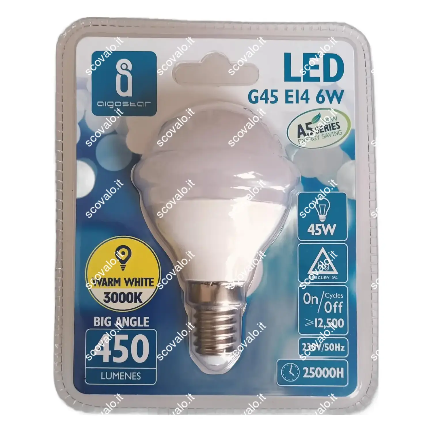 immagine lampadina led globetto lampadario abatjour e14 6 watt bianco caldo