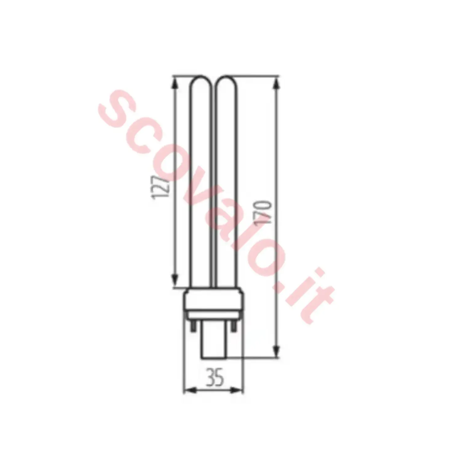 immagine lampadina neon fluorescente g24d 26 watt bianco naturale