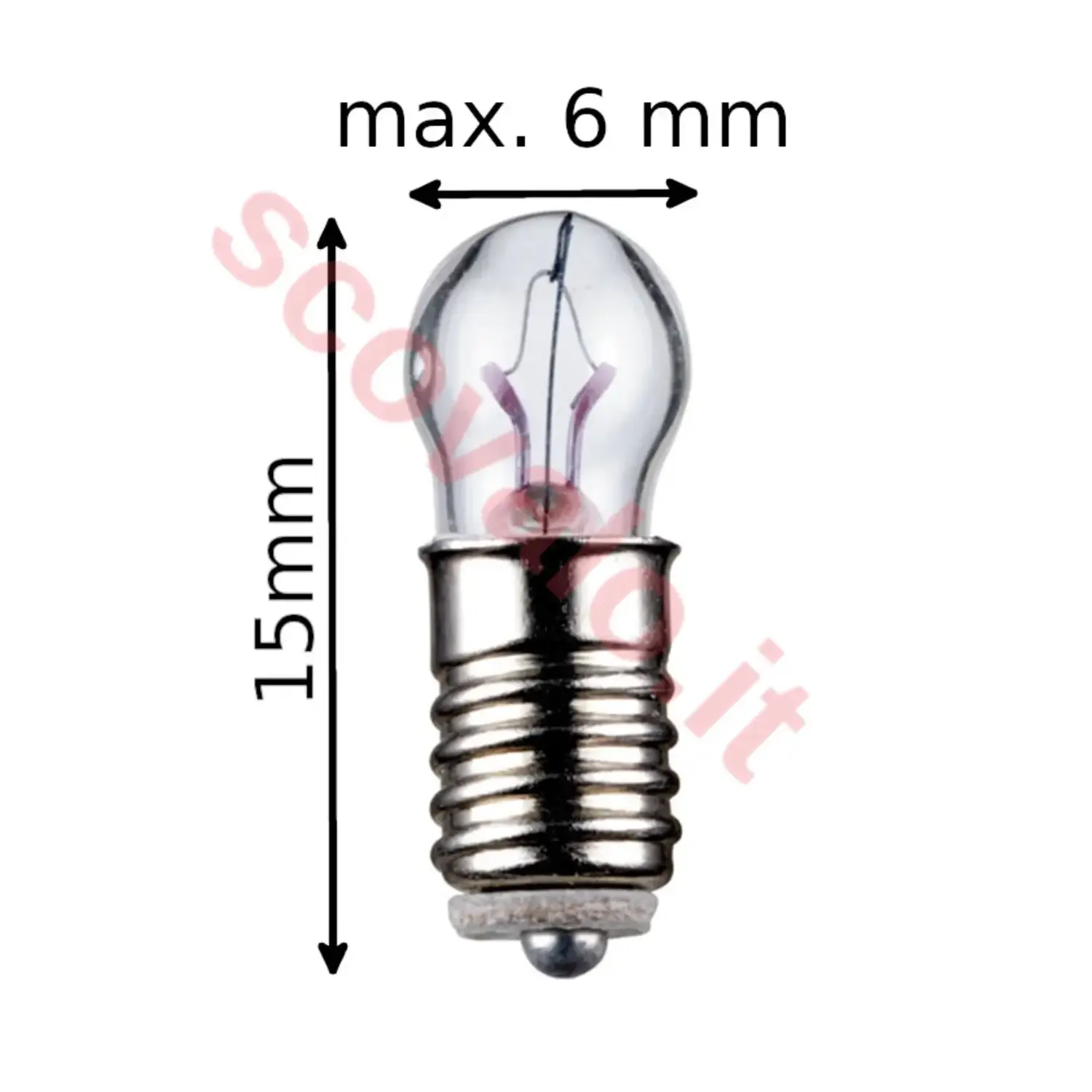 immagine lampadina in miniatura modellismo treno e5.5 0,70 watt 3,5 volt