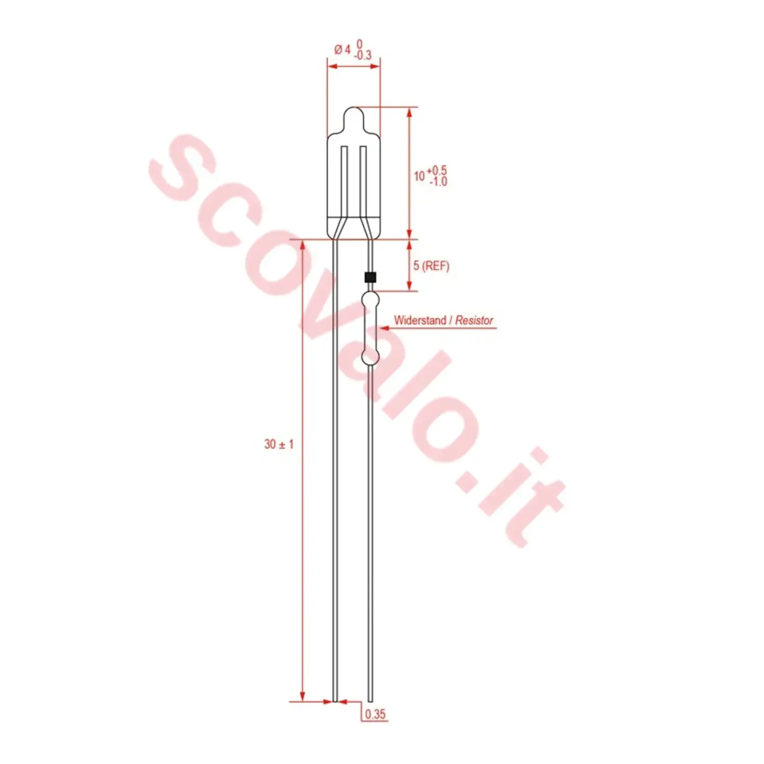 immagine lampadina pisellino neon sub miniatura mini-pisello 230volt 0,25 watt