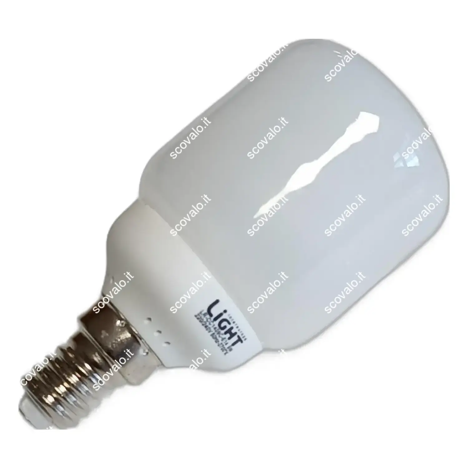 immagine del prodotto lampadina risparmio energetico fluorescente e14 9 watt bianco caldo