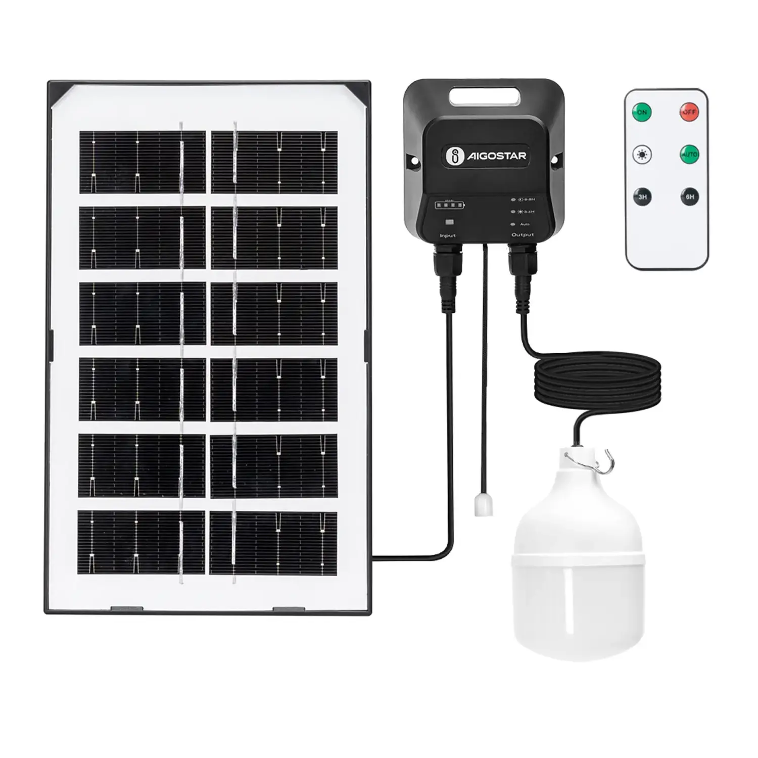 immagine del prodotto Lampadina solare con accumulatore fotovoltaico 35W 6500K