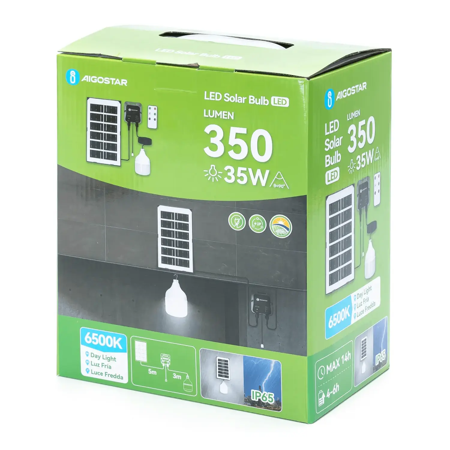 immagine Lampadina solare con accumulatore fotovoltaico 35W 6500K