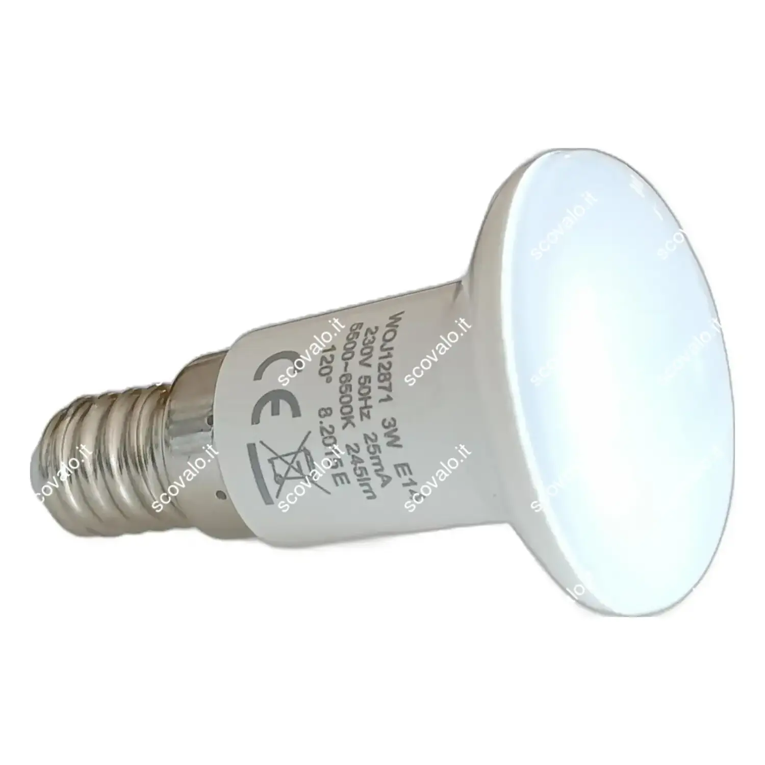 immagine lampadina spot led r39 per porta faretto e14 3 watt bianco freddo