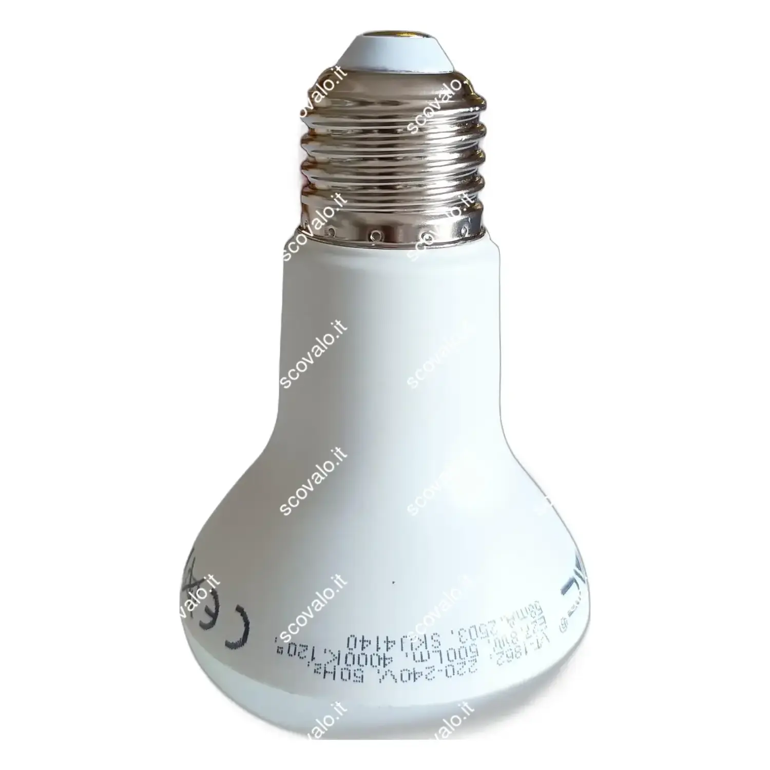 immagine lampadina spot led r63 120° e27 8 watt bianco naturale
