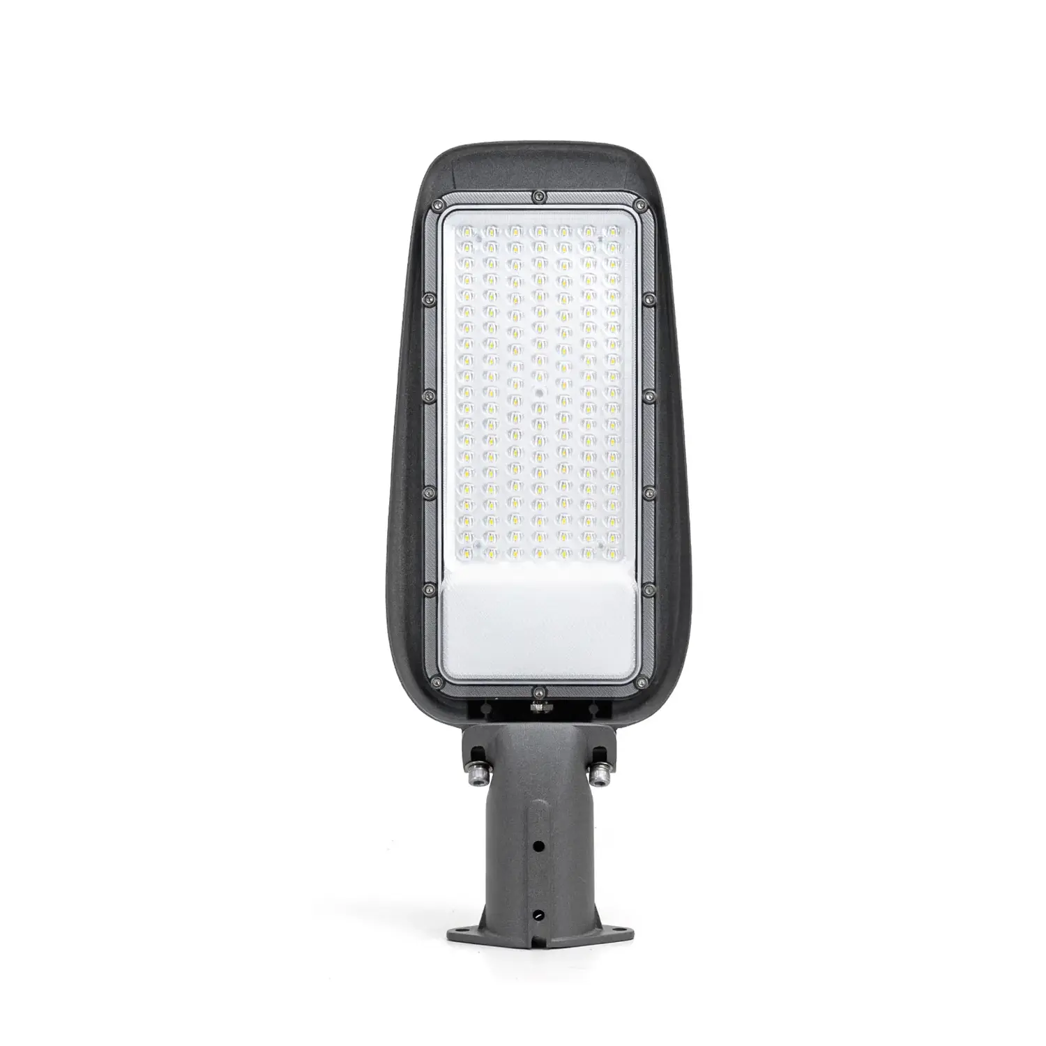 immagine Lampione led dob slim proiettore stradale palo 100 watt bianco freddo nero