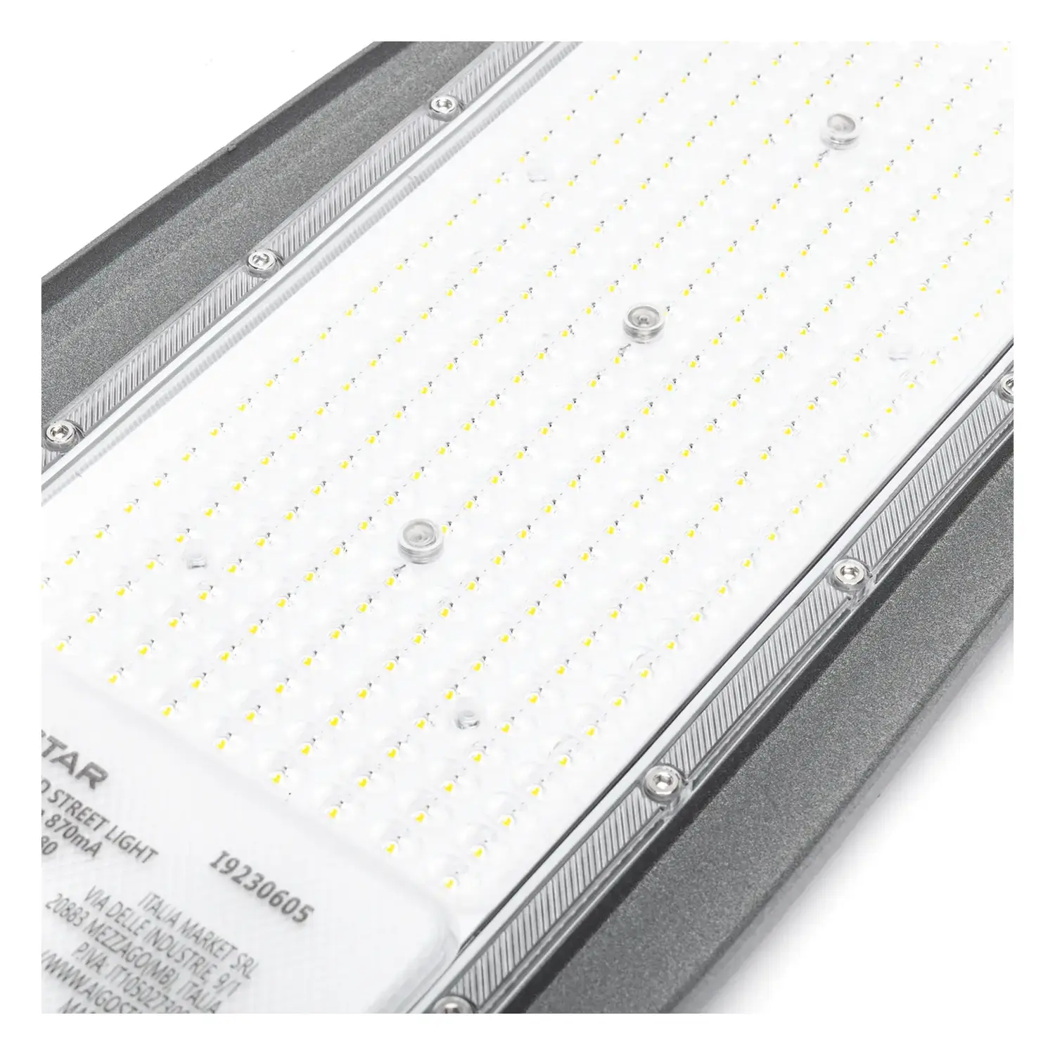 immagine Lampione led dob slim proiettore stradale palo 200 watt bianco freddo nero