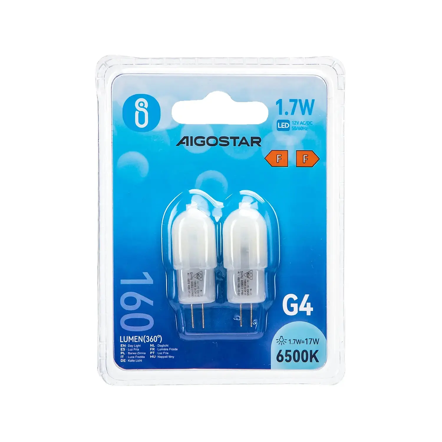 immagine Lampadina led bianco latte g4 1,70 watt bianco freddo 2 pezzi