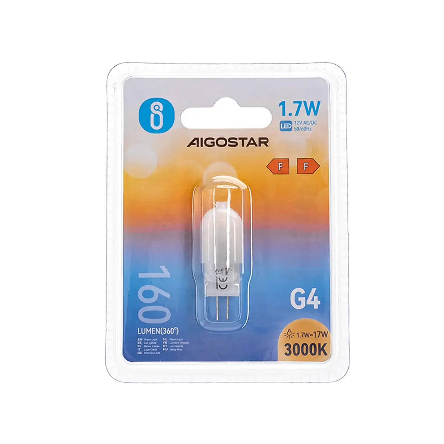 immagine Lampadina led bianco latte g4 1,70 watt bianco caldo