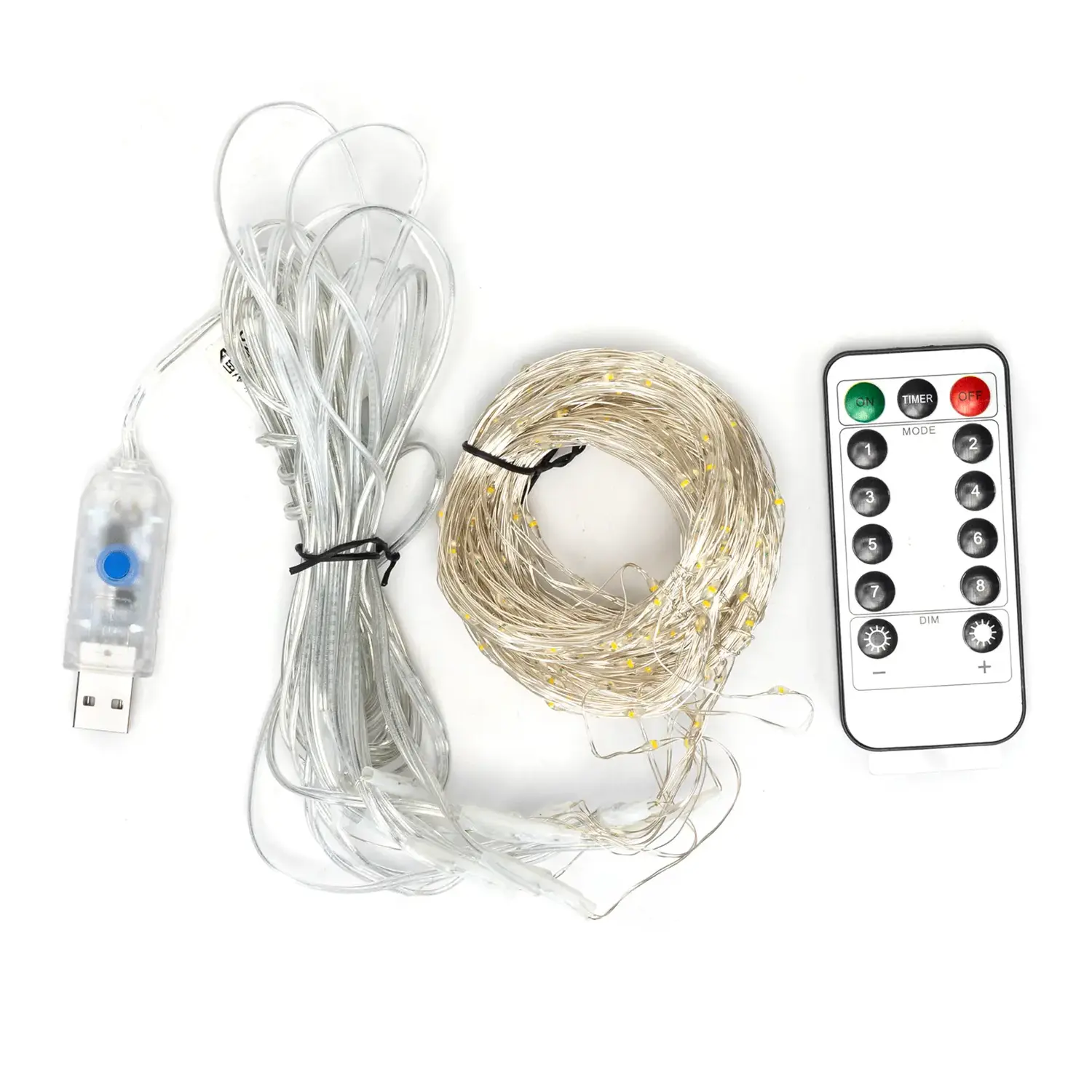 immagine Luce a filo con tende natalizia L3*W3m-Luce calda-300LED-IP20